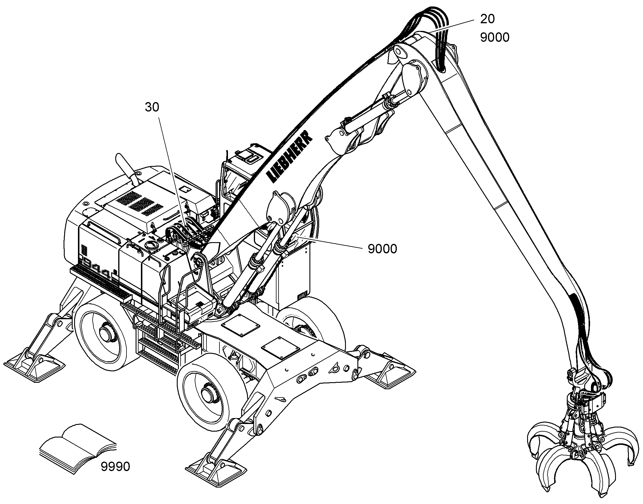 ДЕТАЛИ МОНТАЖНЫЕ ДЛЯ ОБОРУД. 9637414 LIEBHERR