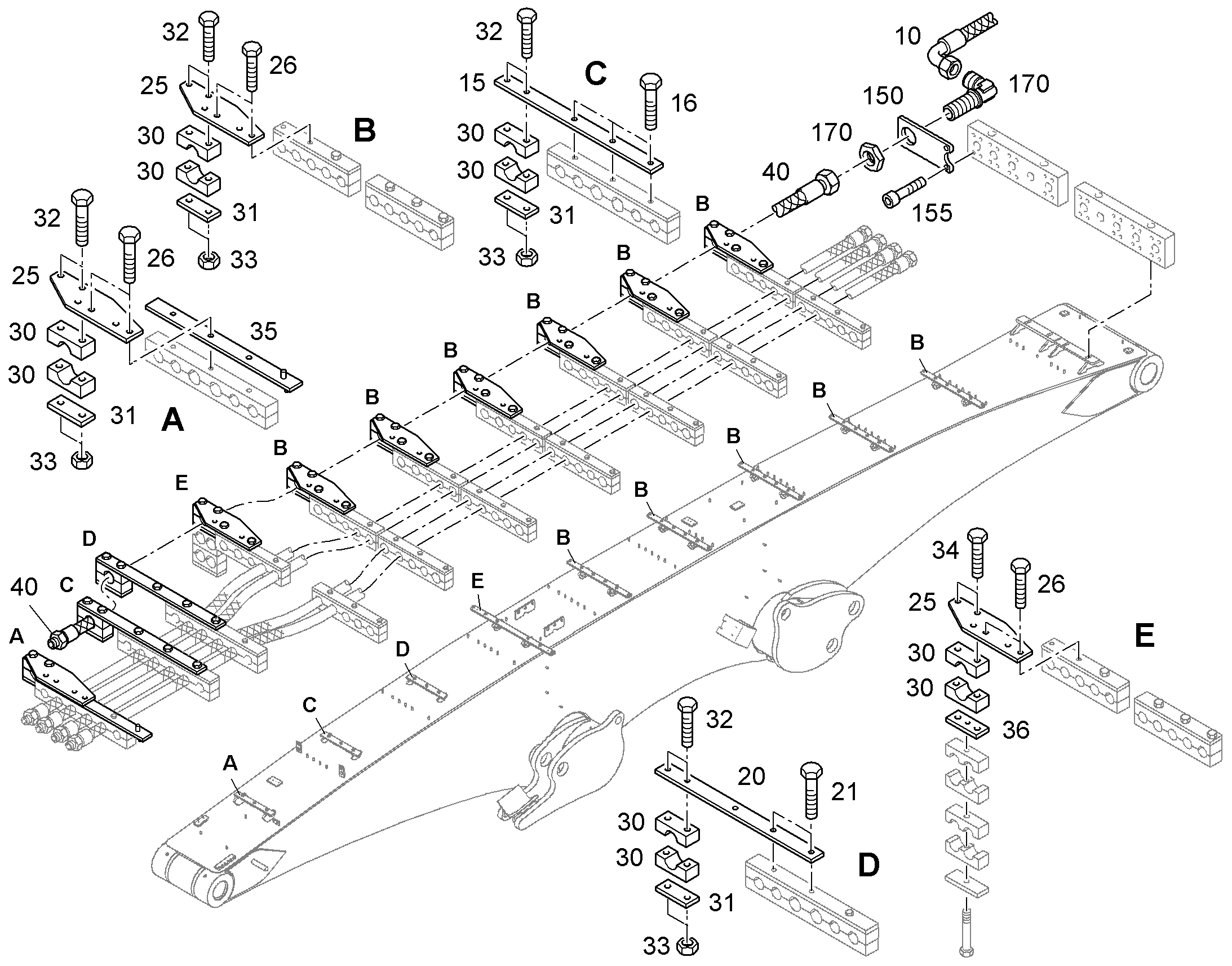 МОНТАЖНЫЕ ЧАСТИ ШАССИ 9634374 LIEBHERR