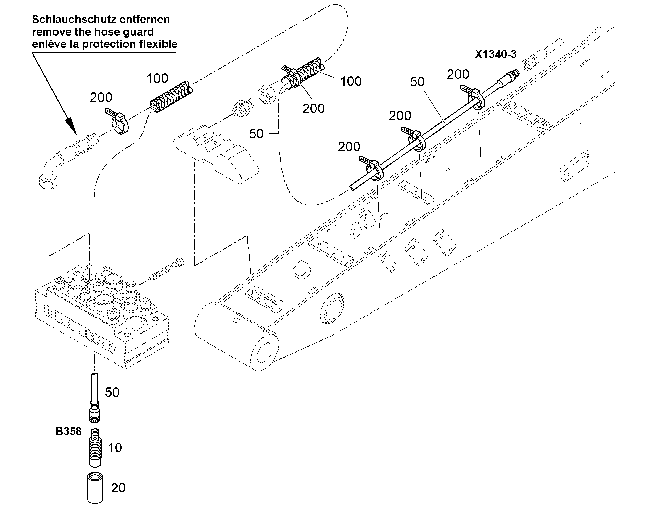 ЗАЩИТА ШЛАНГА DN31,8 10440644 LIEBHERR
