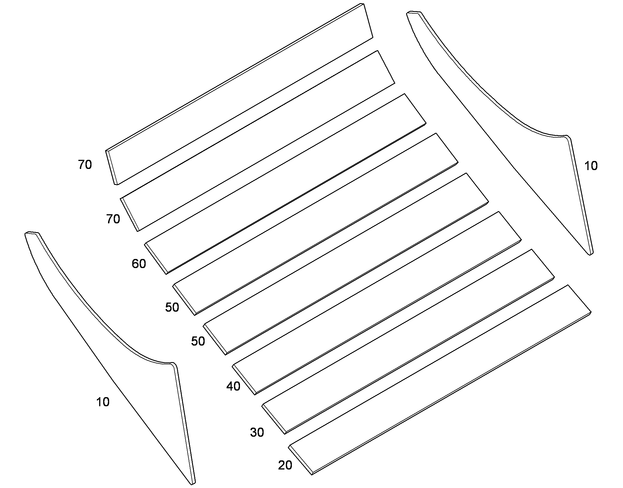 ПЛАНКА ИЗНАШИВАЮЩАЯСЯ 10X80X590 9635772 LIEBHERR