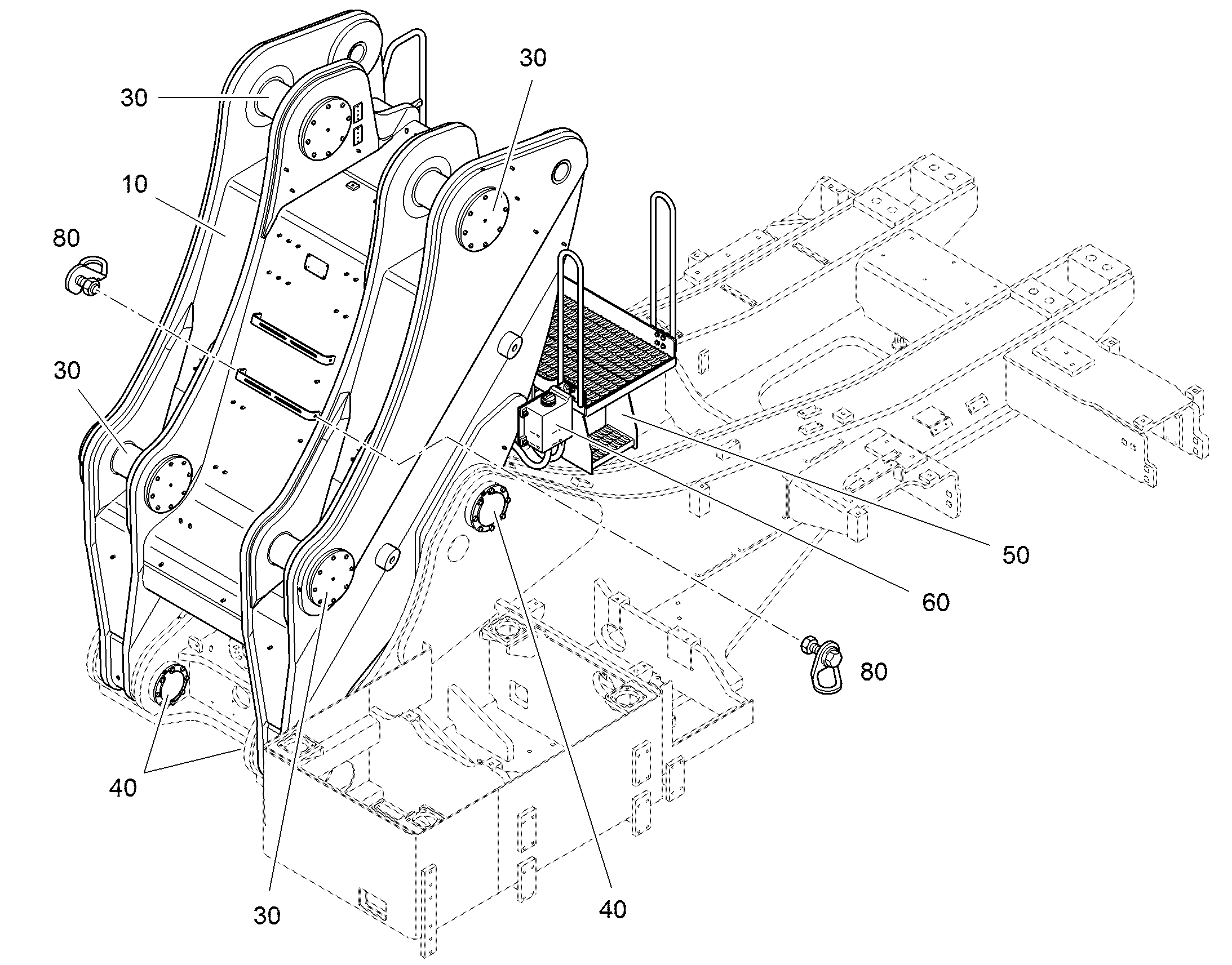 ПЛАТФОРМА В СБОРЕ 9641338 LIEBHERR