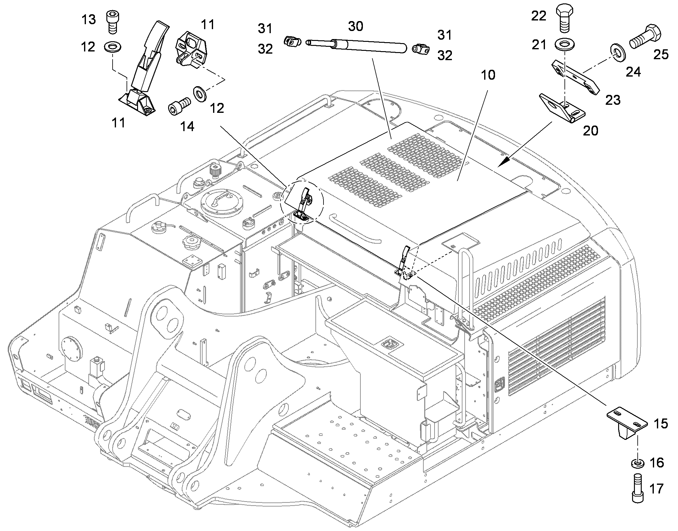 КАПОТ ДВИГАТЕЛЯ 10084362 LIEBHERR
