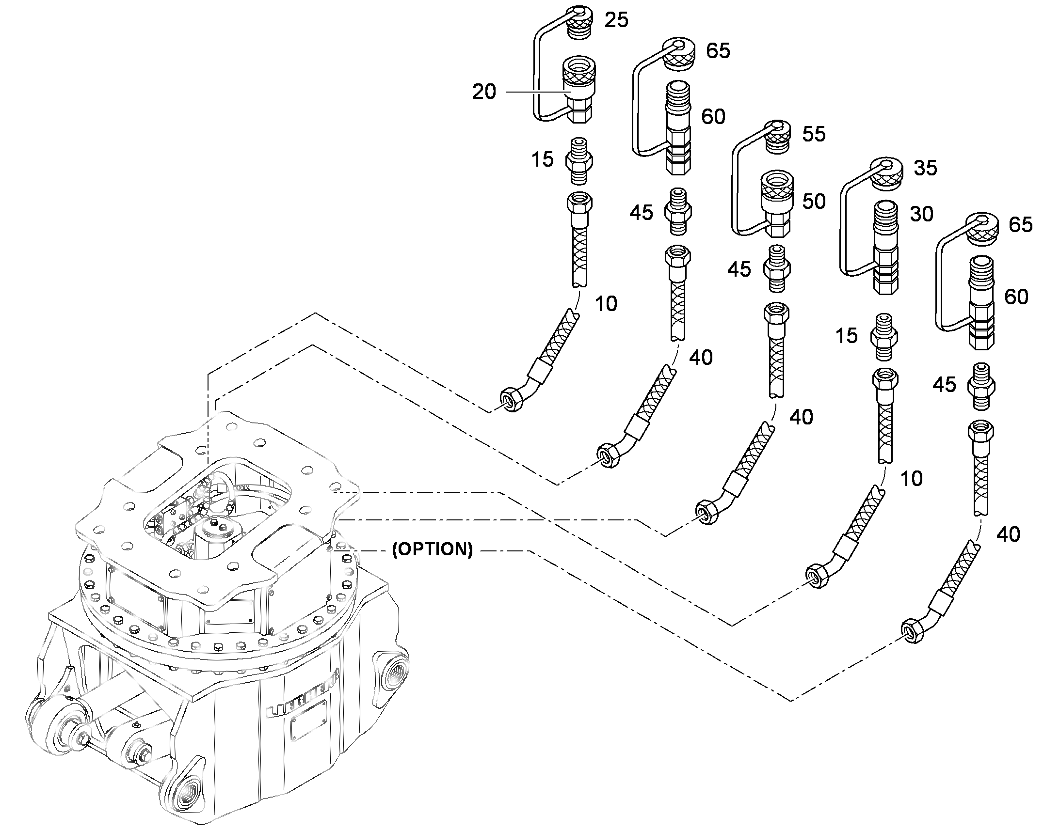 ШЛАНГ 20X1350 10443004 LIEBHERR