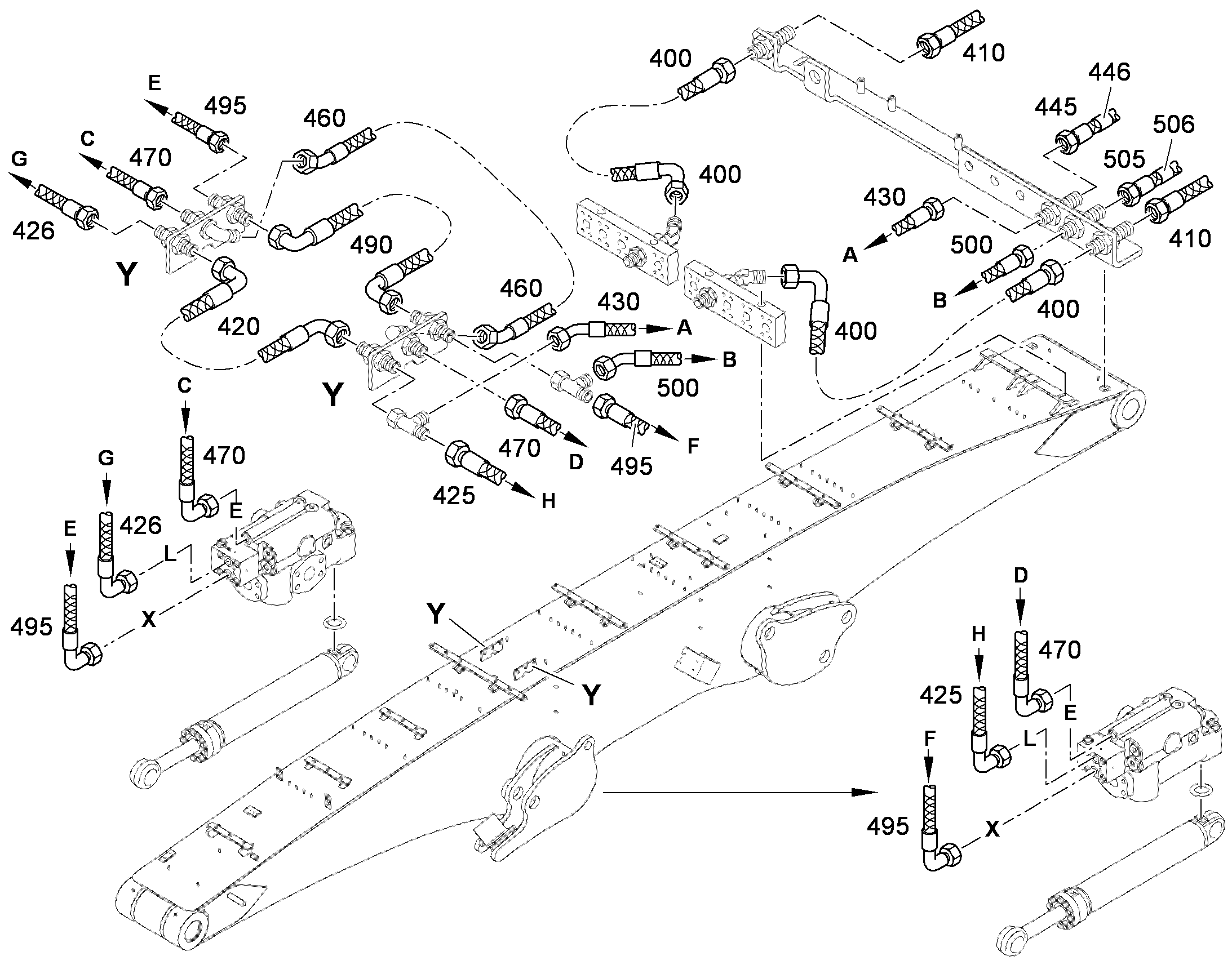 ШЛАНГ 6X500 10332964 LIEBHERR