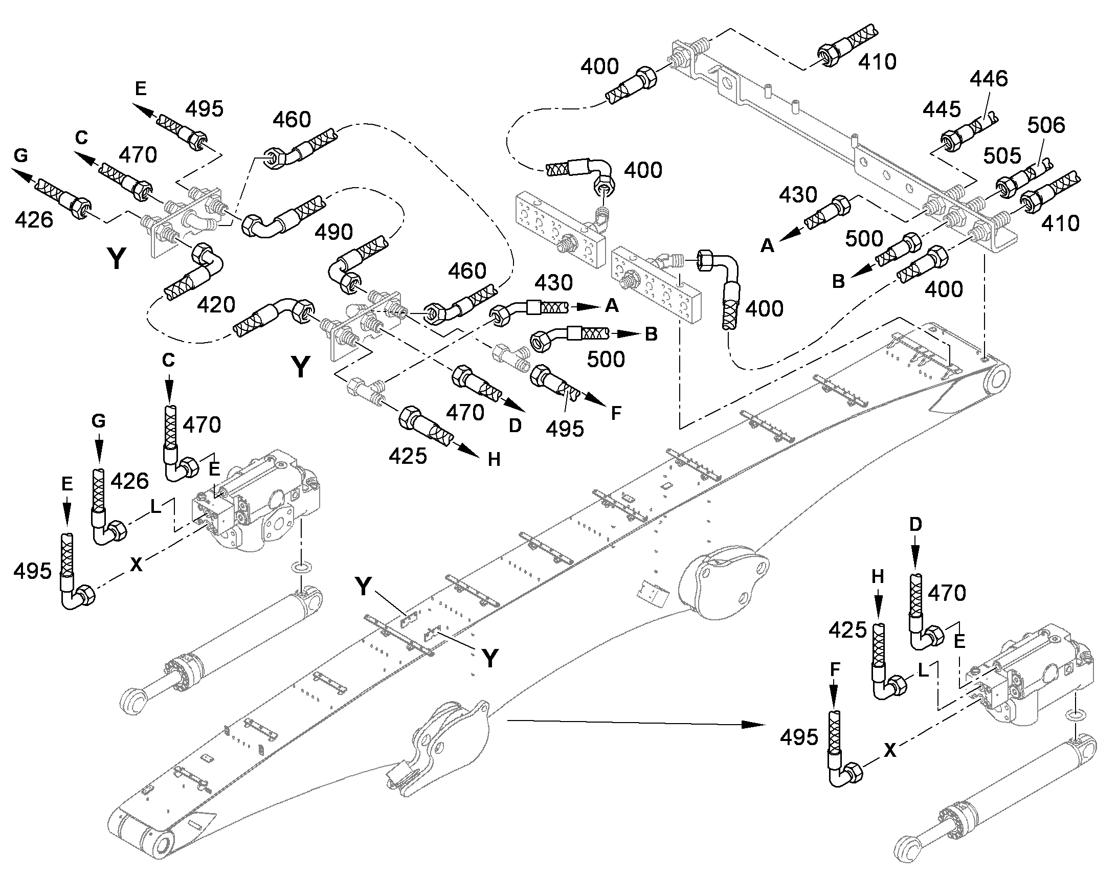 ШЛАНГ 10X5500 10294438 LIEBHERR
