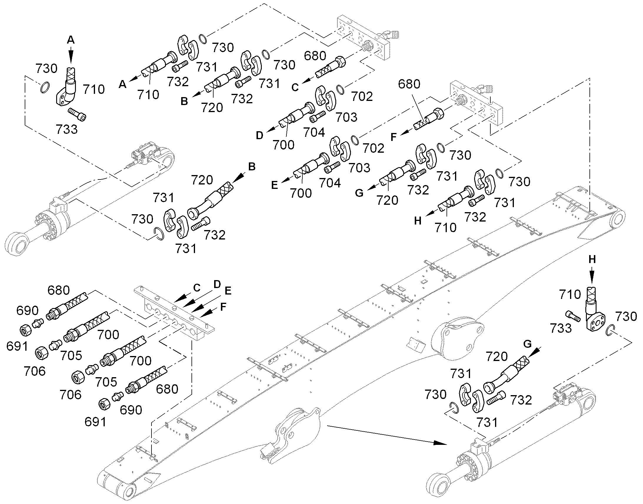 ШЛАНГ 25X7670 10294444 LIEBHERR