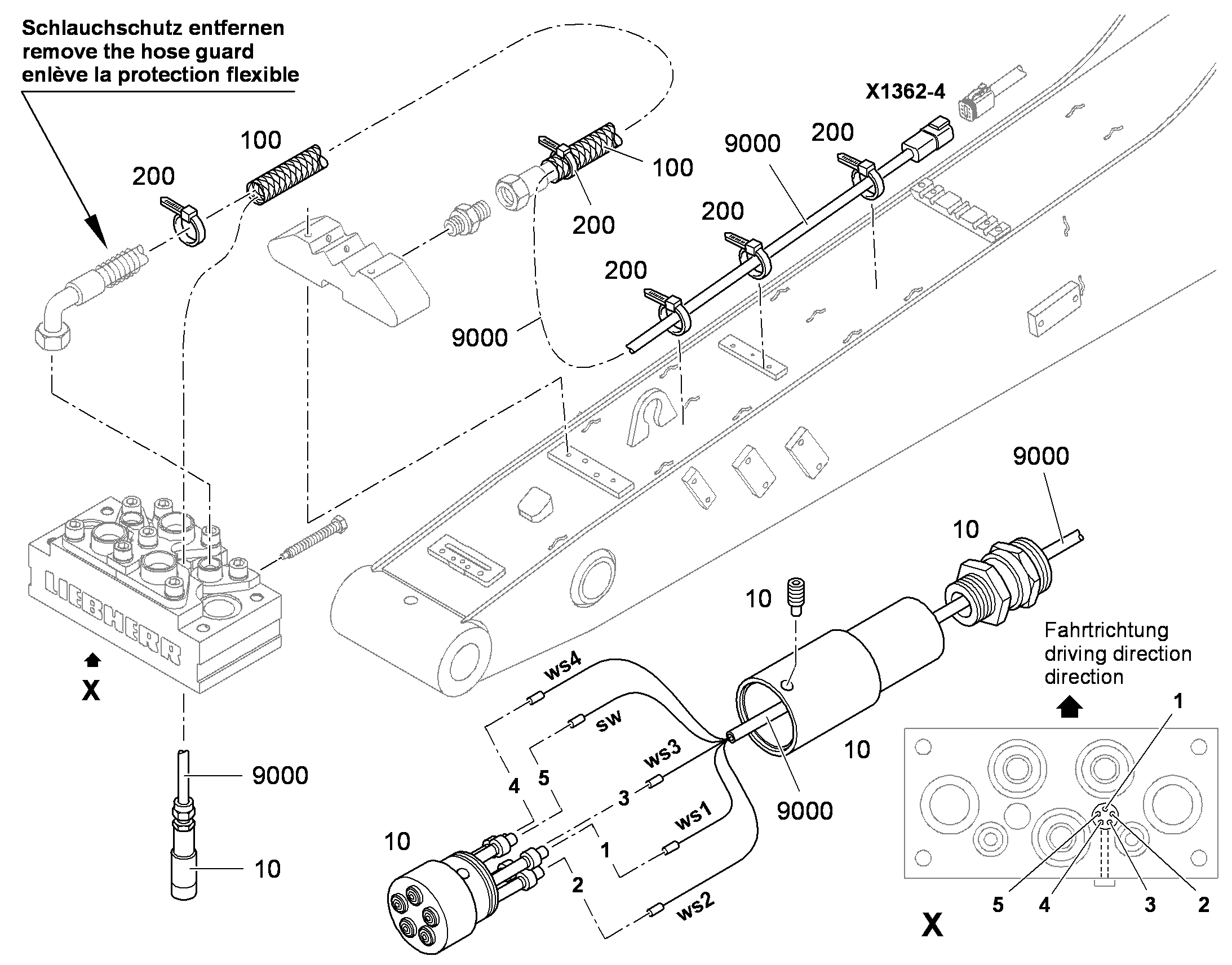 КОЛОДКА ШТЕККЕРНАЯ 9603133 LIEBHERR