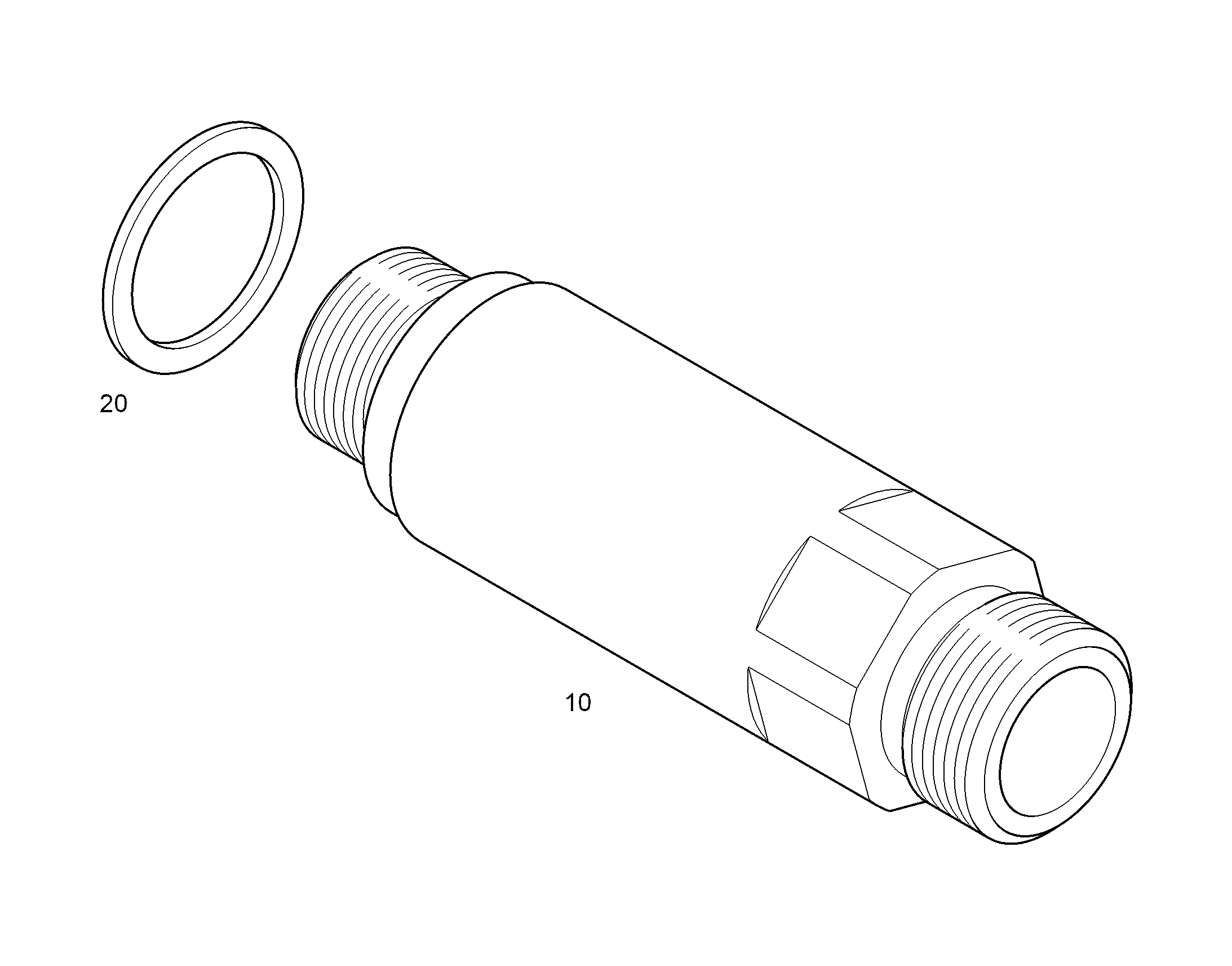 ШТУЦЕР РЕЗЬБОВОЙ M22X1,5-M24X1,5 ED 94058236 LIEBHERR