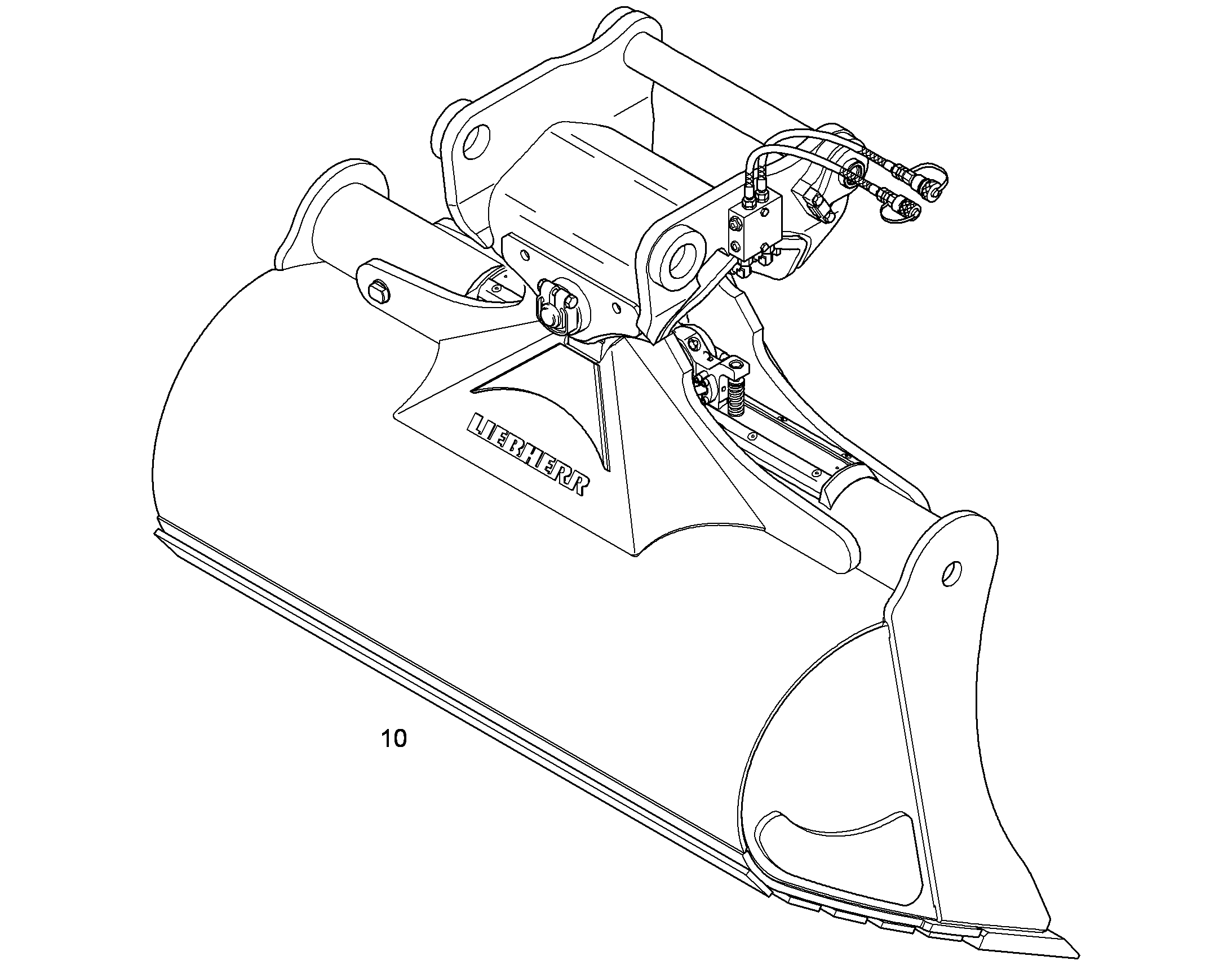 KОВШ ПОВОРОТНЫЙ HD 1600mm 1m³ 94067765 LIEBHERR