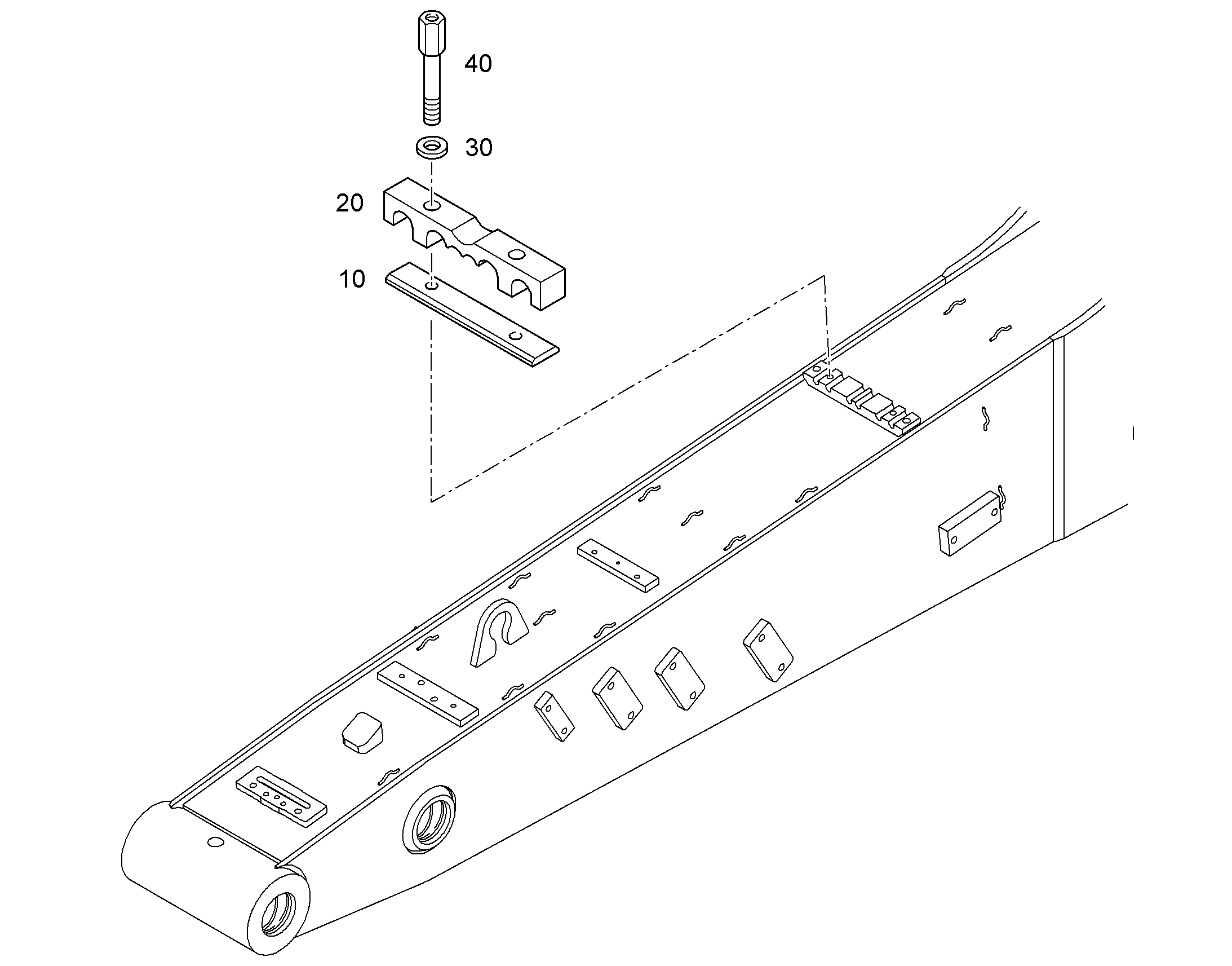 ВИНТ ДЛЯ ВВИНЧ. КРЕП. ЭЛЕМ. DIN 3015 M10X51 FLZN 10293266 LIEBHERR