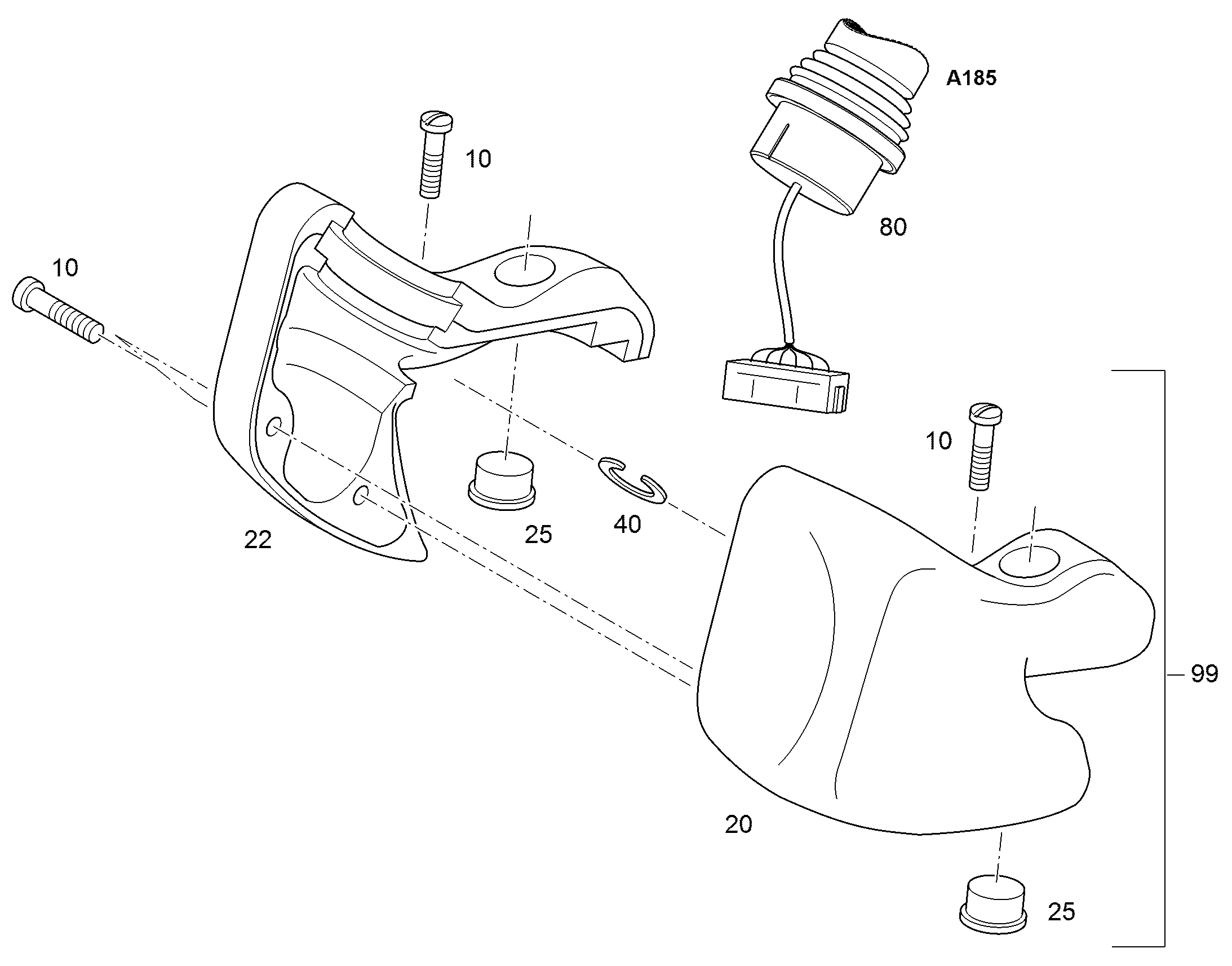 JOYSTICKHANDLE KIT RIGHT 12418587 LIEBHERR