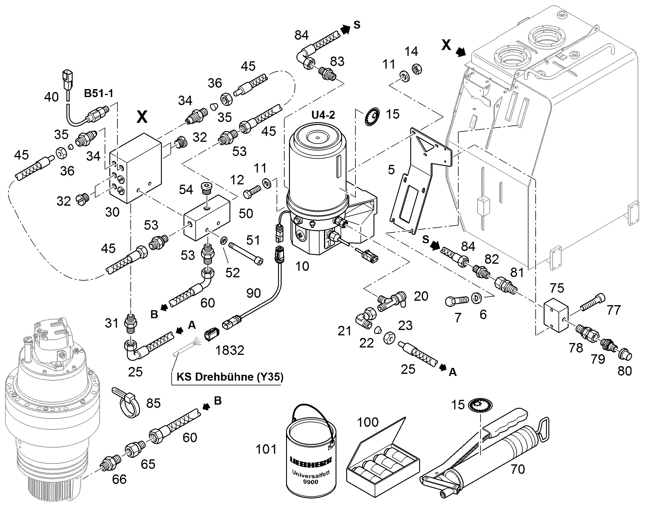 СМАЗКА УНИВЕРСАЛЬНАЯ LIEBHERR/4X0,4kg 10425086 LIEBHERR