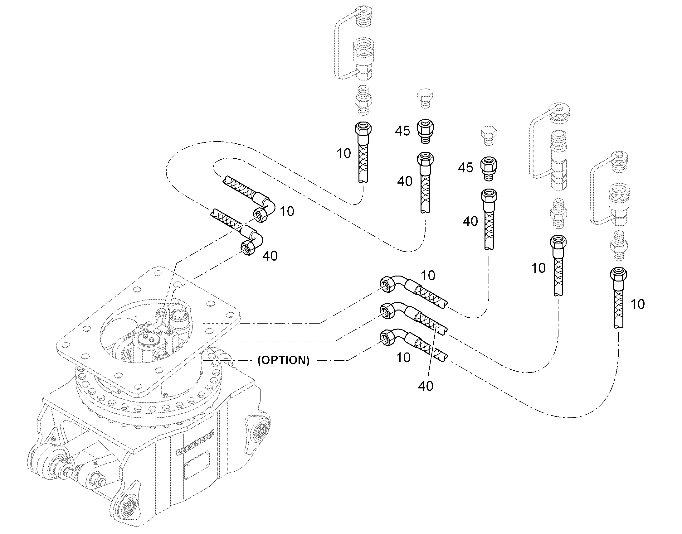ШЛАНГ 12X1200 7010039 LIEBHERR