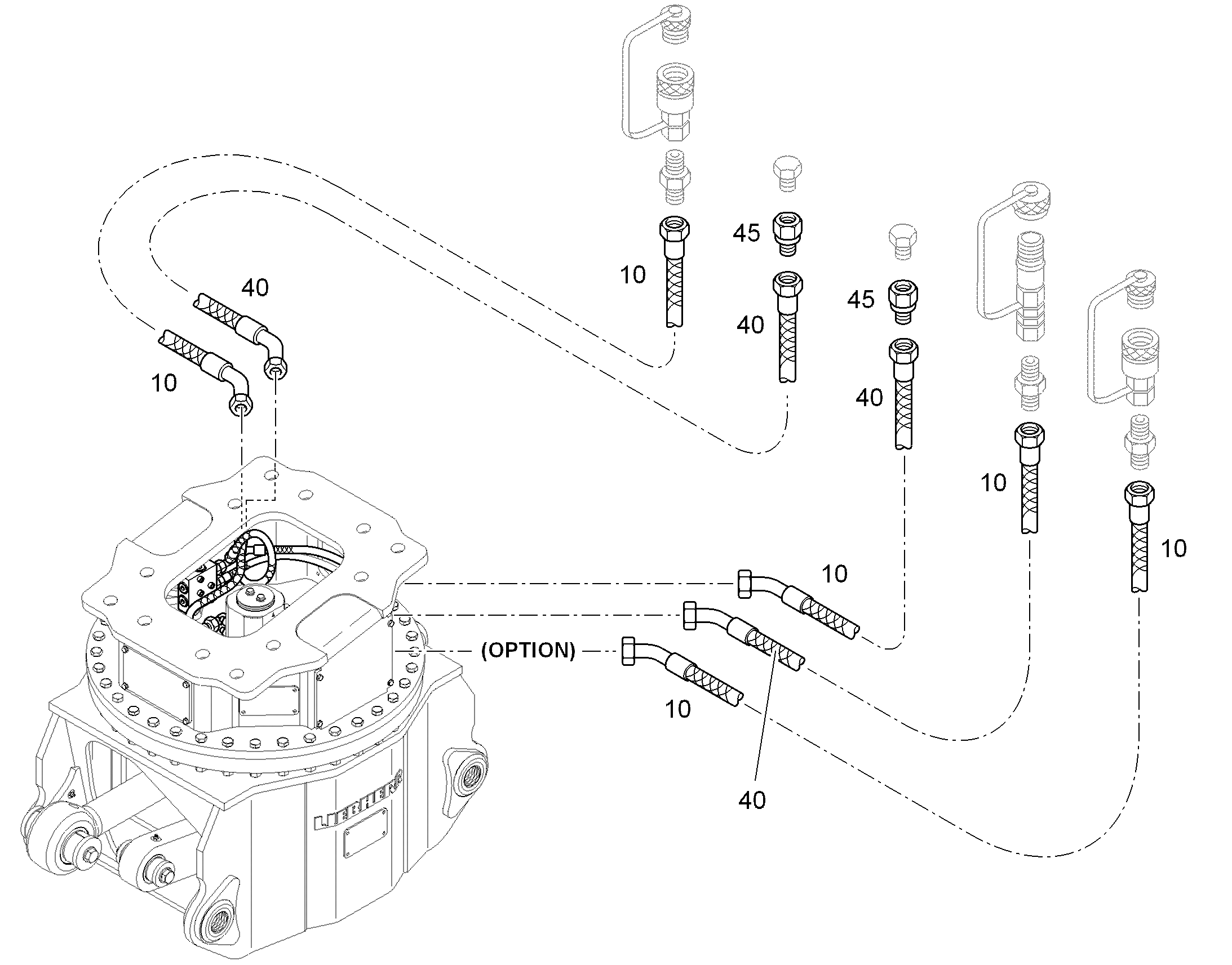 ШЛАНГ 20X2100 5613159 LIEBHERR