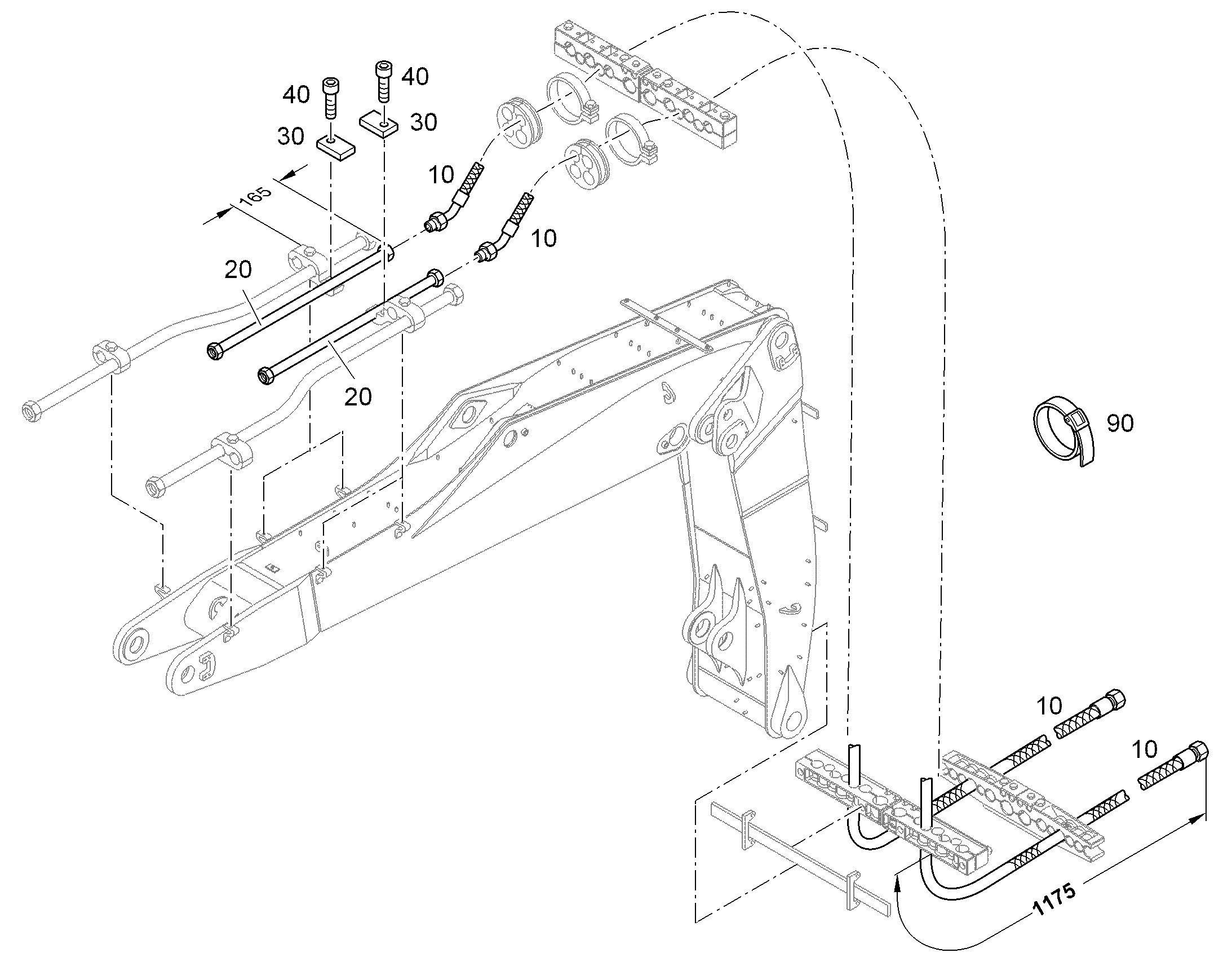 СКОБА ДЛЯ КРЕПЛЕНИЯ ТРУБЫ 9588679 LIEBHERR
