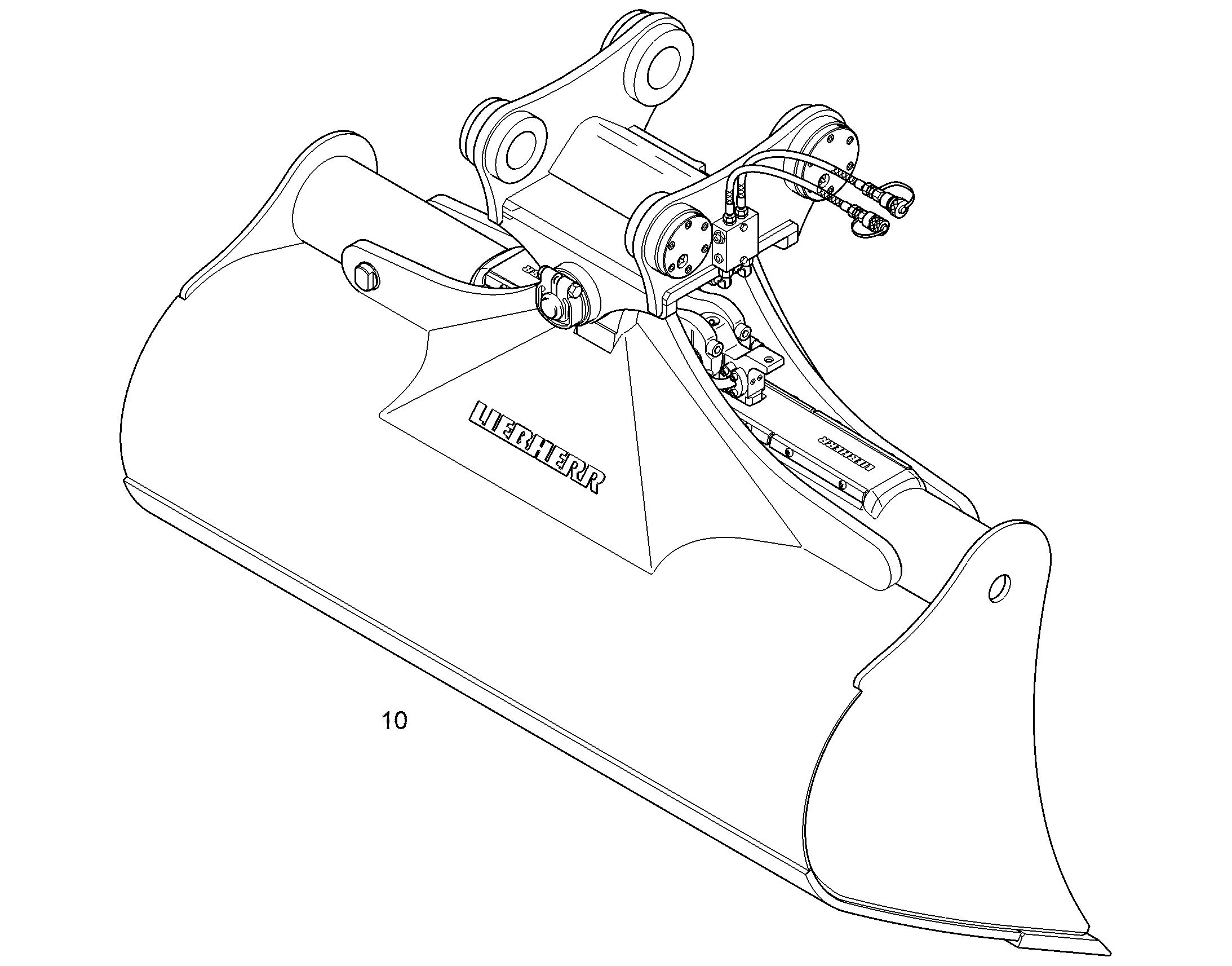 KОВШ ПОВОРОТНЫЙ 1600mm 0,8m³ 94067740 LIEBHERR