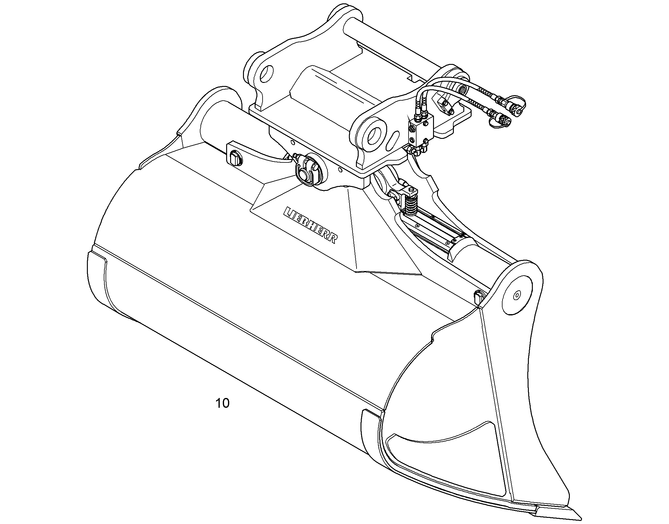 KОВШ ПОВОРОТНЫЙ HD 1800mm 2m³ 94029341 LIEBHERR