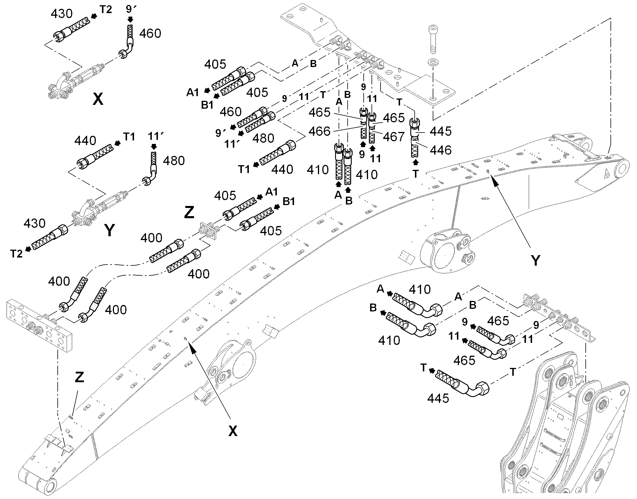 ШЛАНГ 16X1100 10217953 LIEBHERR