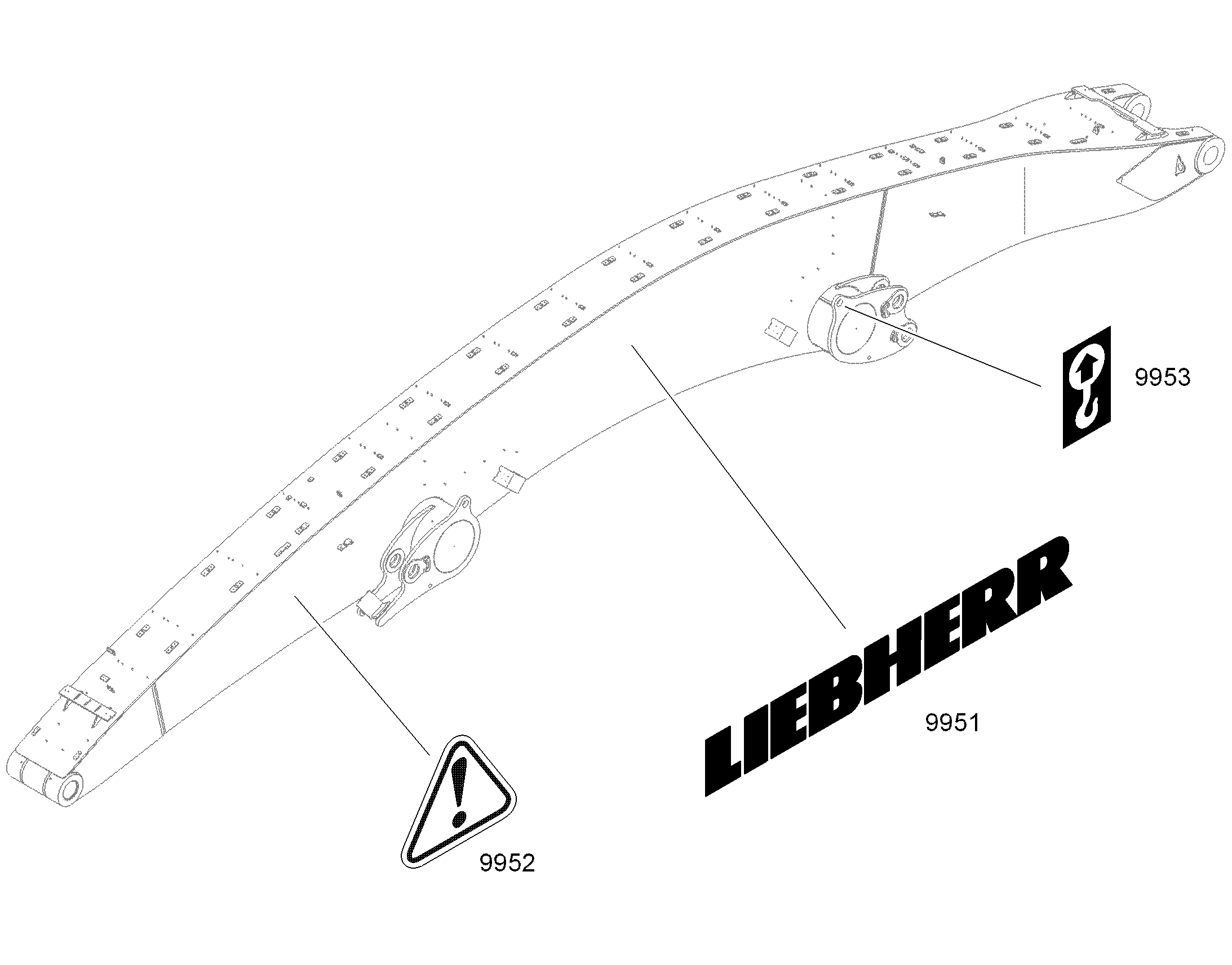 НАКЛЕЙКА LIEBHERR 3743mmX500mm 9640332 LIEBHERR