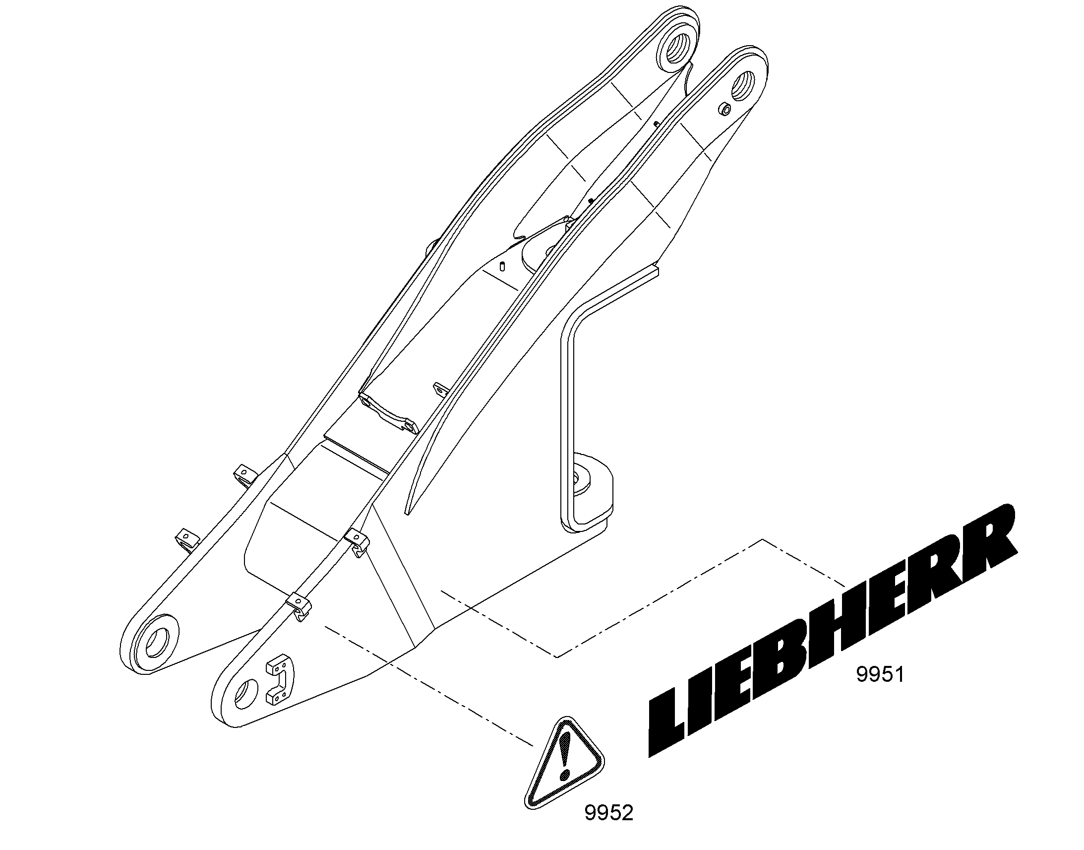 НАКЛЕЙКА LIEBHERR 786mmX105mm 9612975 LIEBHERR