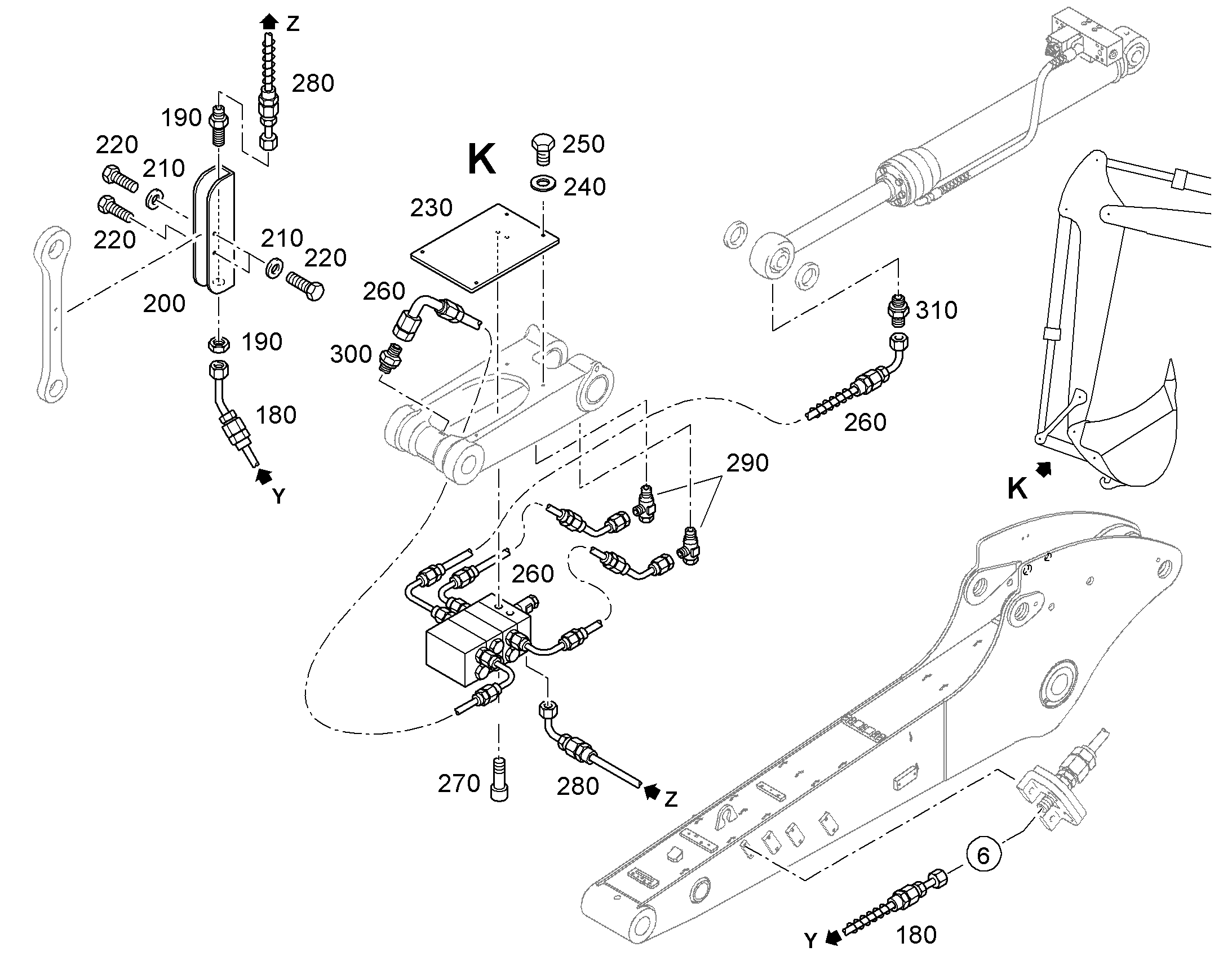 РАСПРЕДЕЛИТЕЛЬ MX-F 3/4 10036098 LIEBHERR