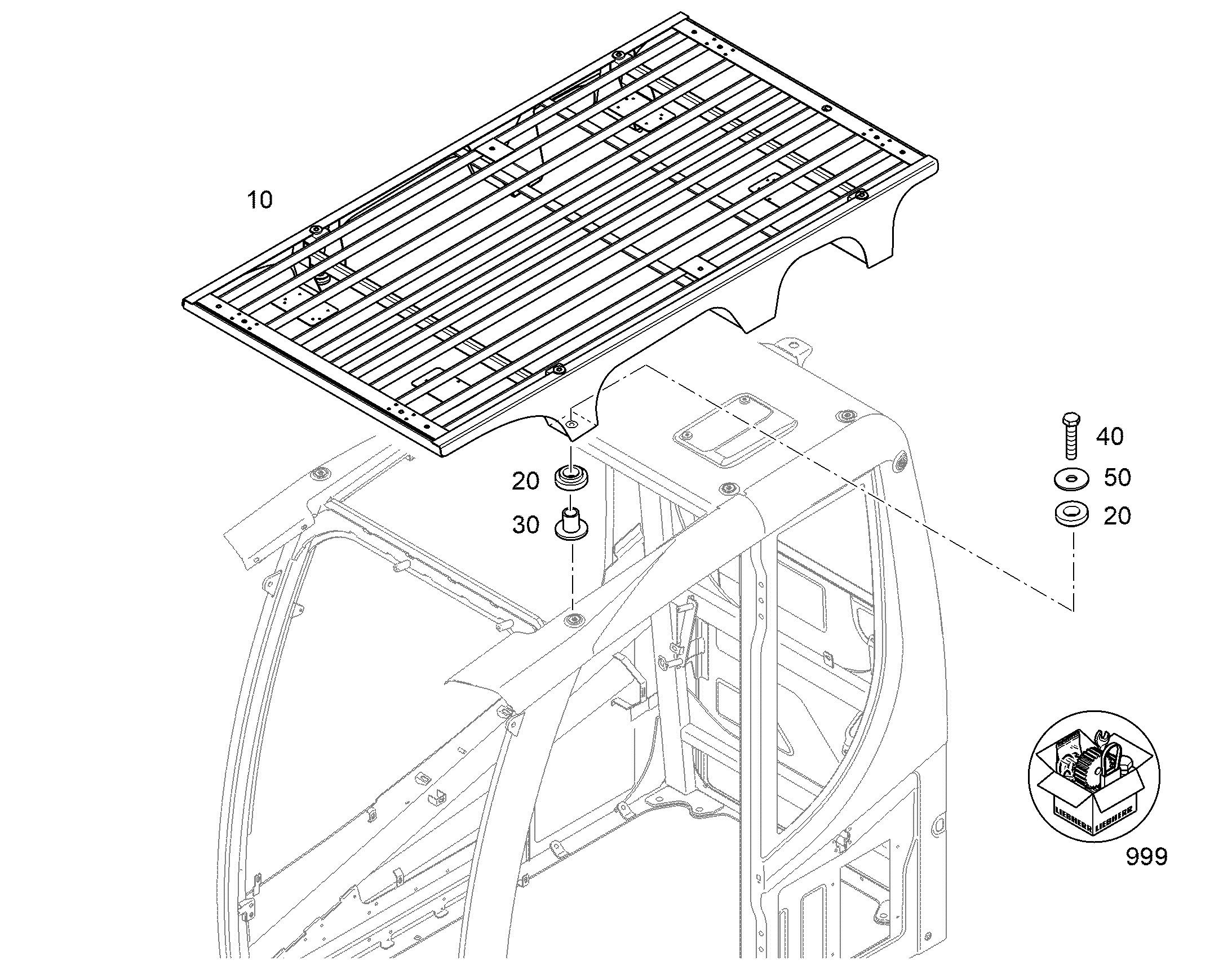 РЕШЕТКА ЗАЩИТНАЯ СВЕРХУ 11494469 LIEBHERR