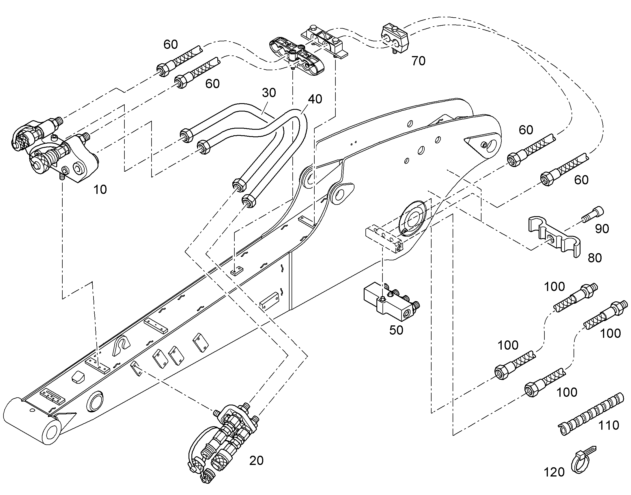 ШЛАНГ 12X3400 10410802 LIEBHERR