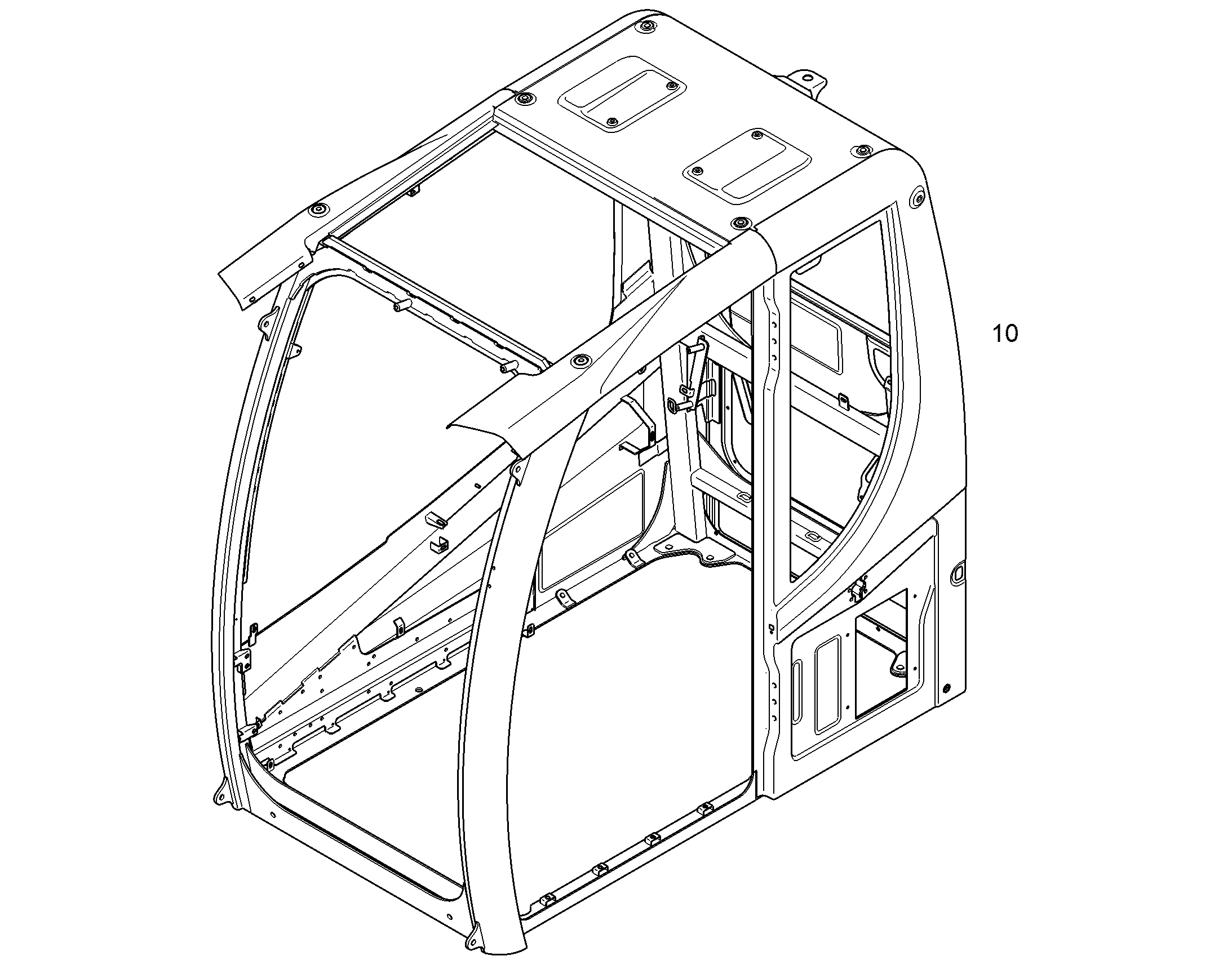 КАБИНА ВОДИТЕЛЯ ИЗ СТ.КОНСТР. 11696995 LIEBHERR