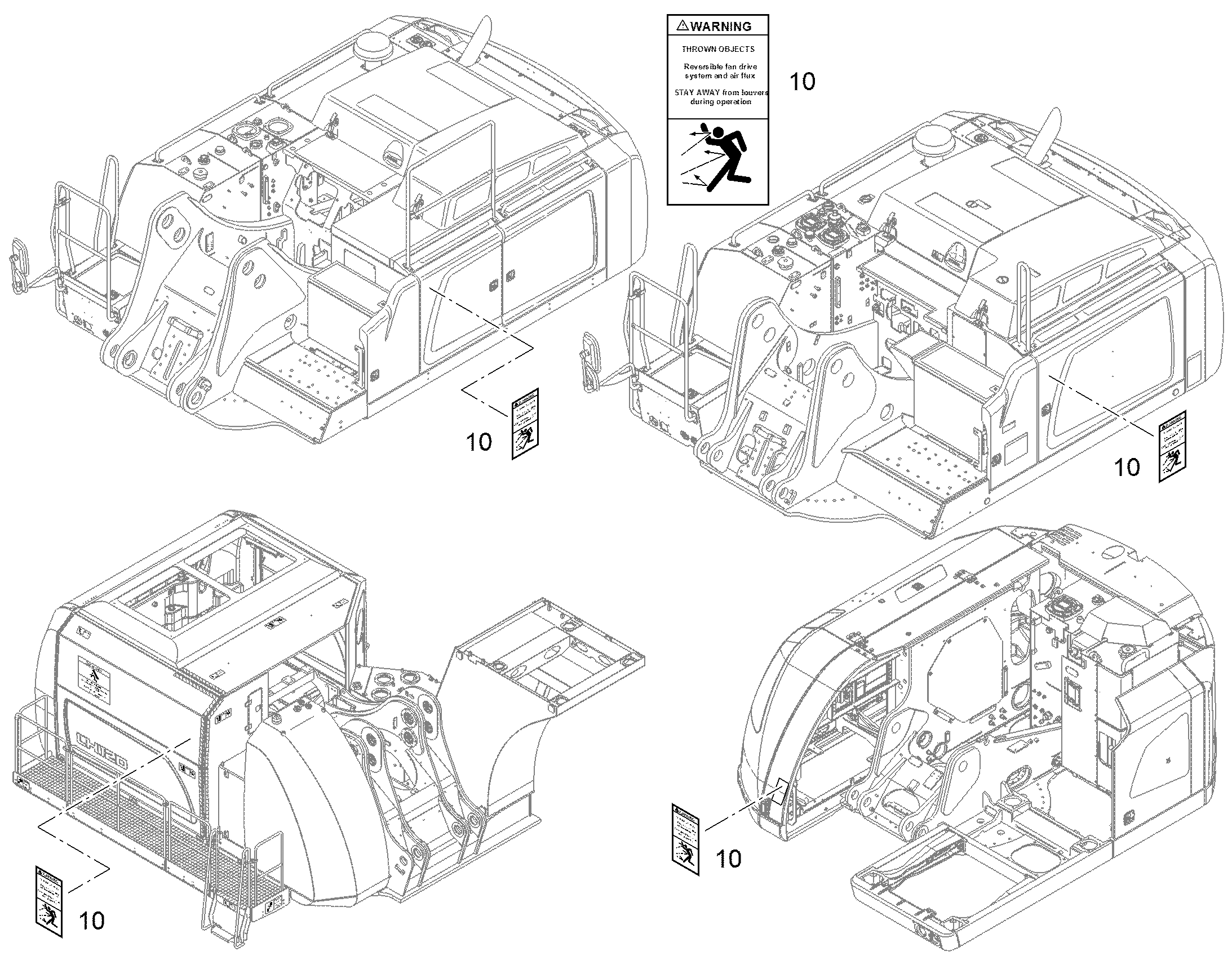 ЗНАК ПРЕДУПРЕЖДАЮЩИЙ 100mmX180mm 94033721 LIEBHERR