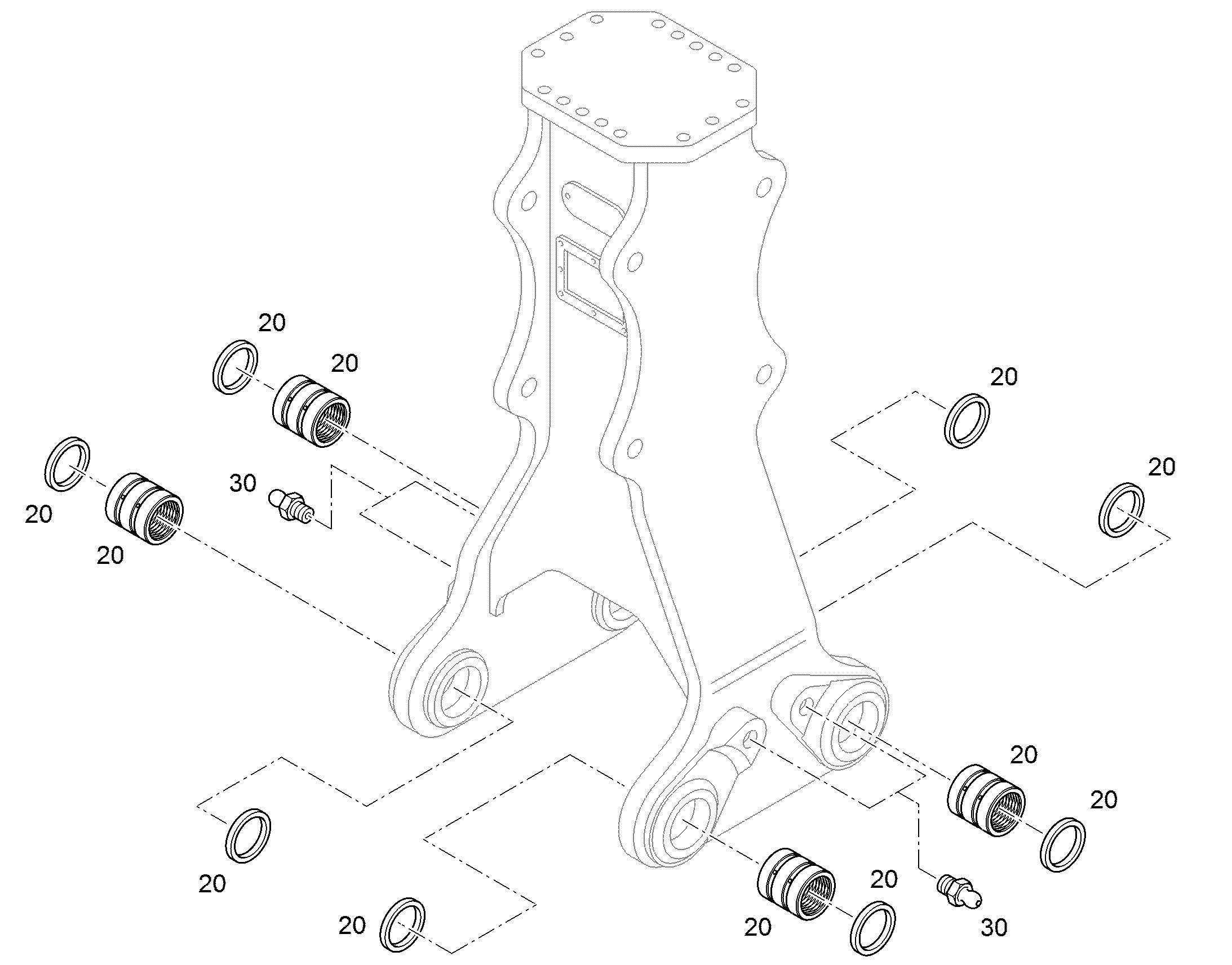 КОМПЛЕКТ ВТУЛОК D60 94060016 LIEBHERR