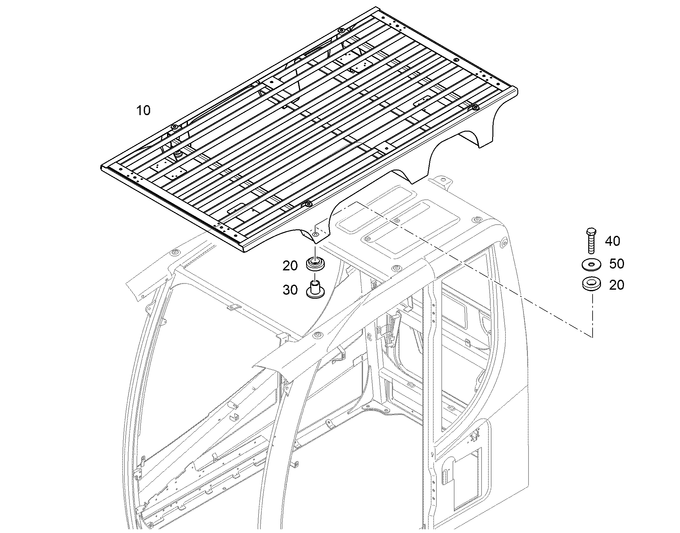 РЕШЕТКА ЗАЩИТНАЯ СВЕРХУ 11494475 LIEBHERR