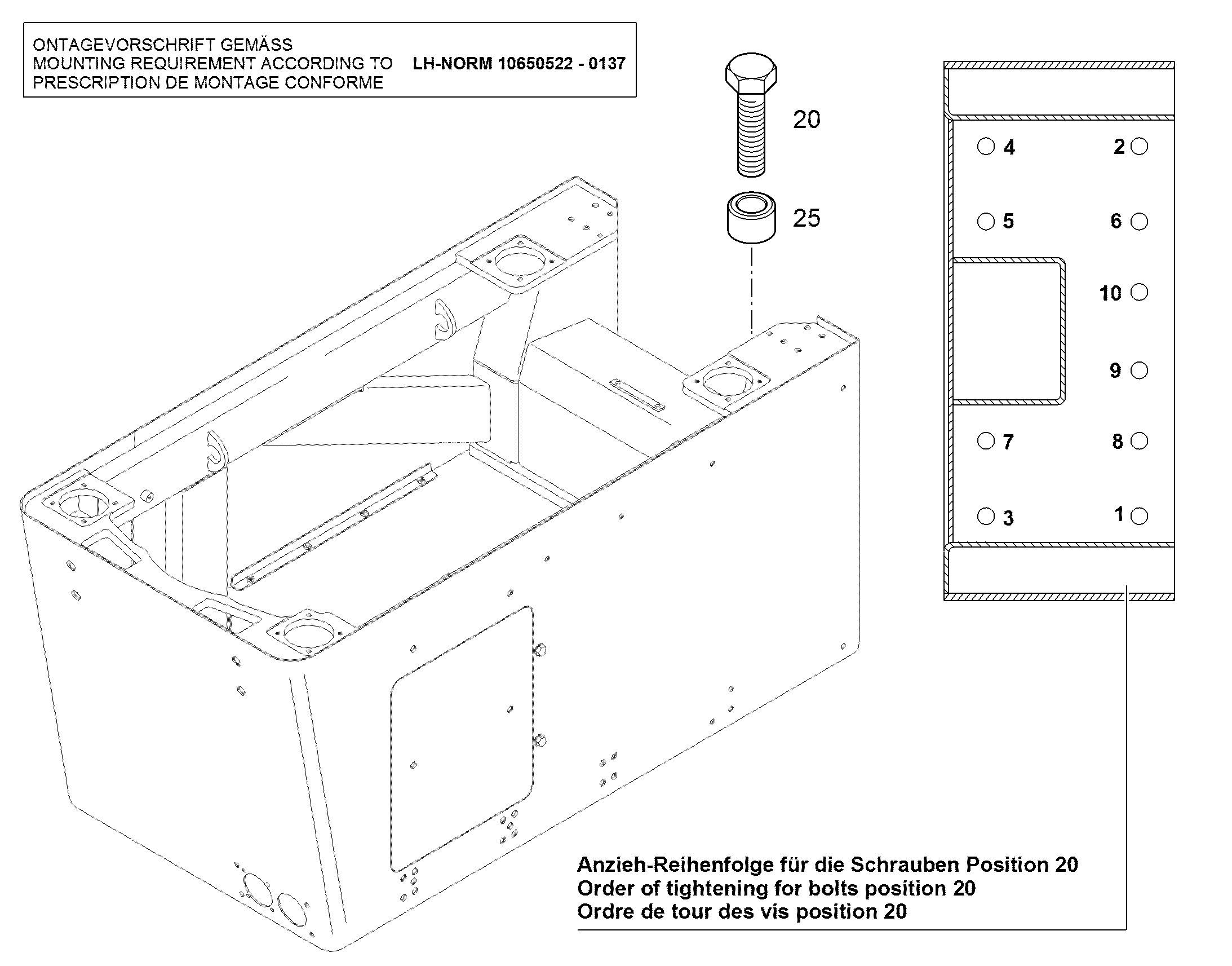 БОЛТ С ШЕСТИГРАННОЙ ГОЛОВКОЙ ISO 4017 M24X90 12.9 FLZN 11825940 LIEBHERR