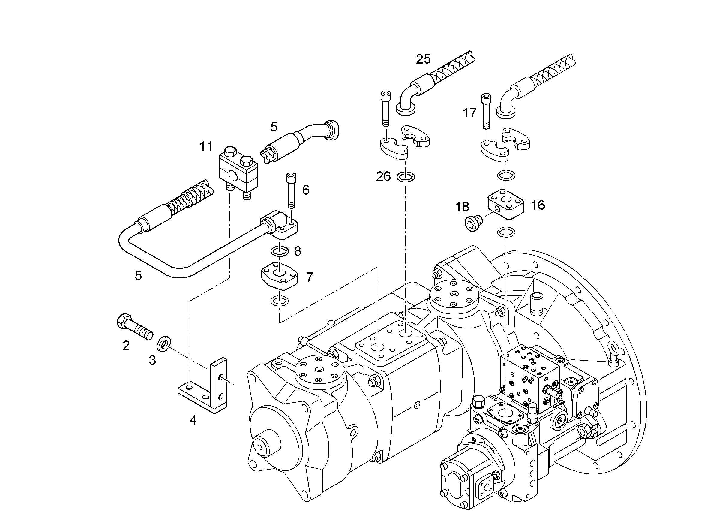 ШЛАНГ 25X2250 5616951 LIEBHERR