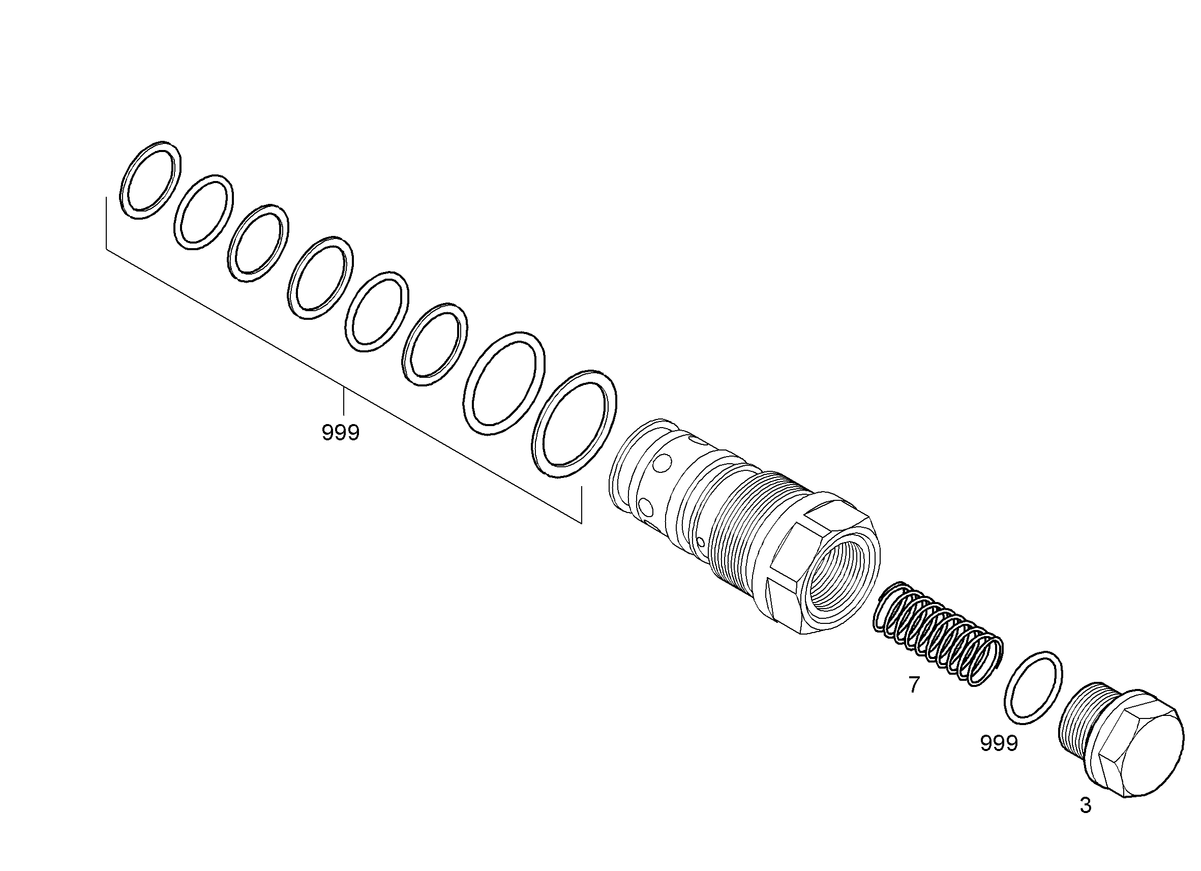 ЗАГЛУШКА РЕЗЬБОВАЯ M30X1,5X30 7025029 LIEBHERR