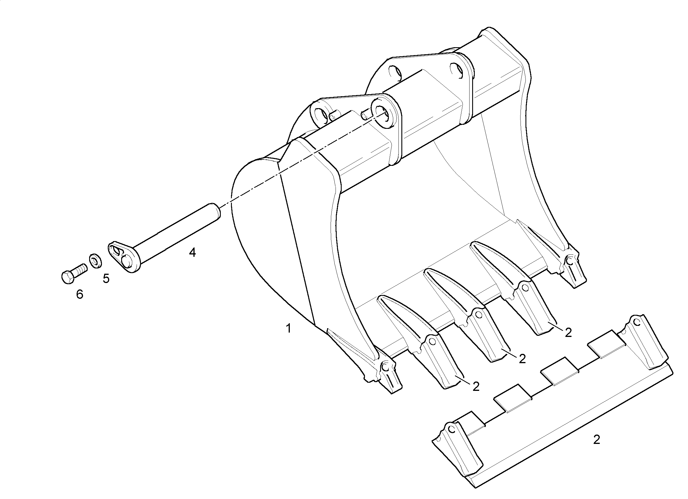 ЛОПАТА ОБРАТНАЯ 850mm 0,46m³ 9238738 LIEBHERR