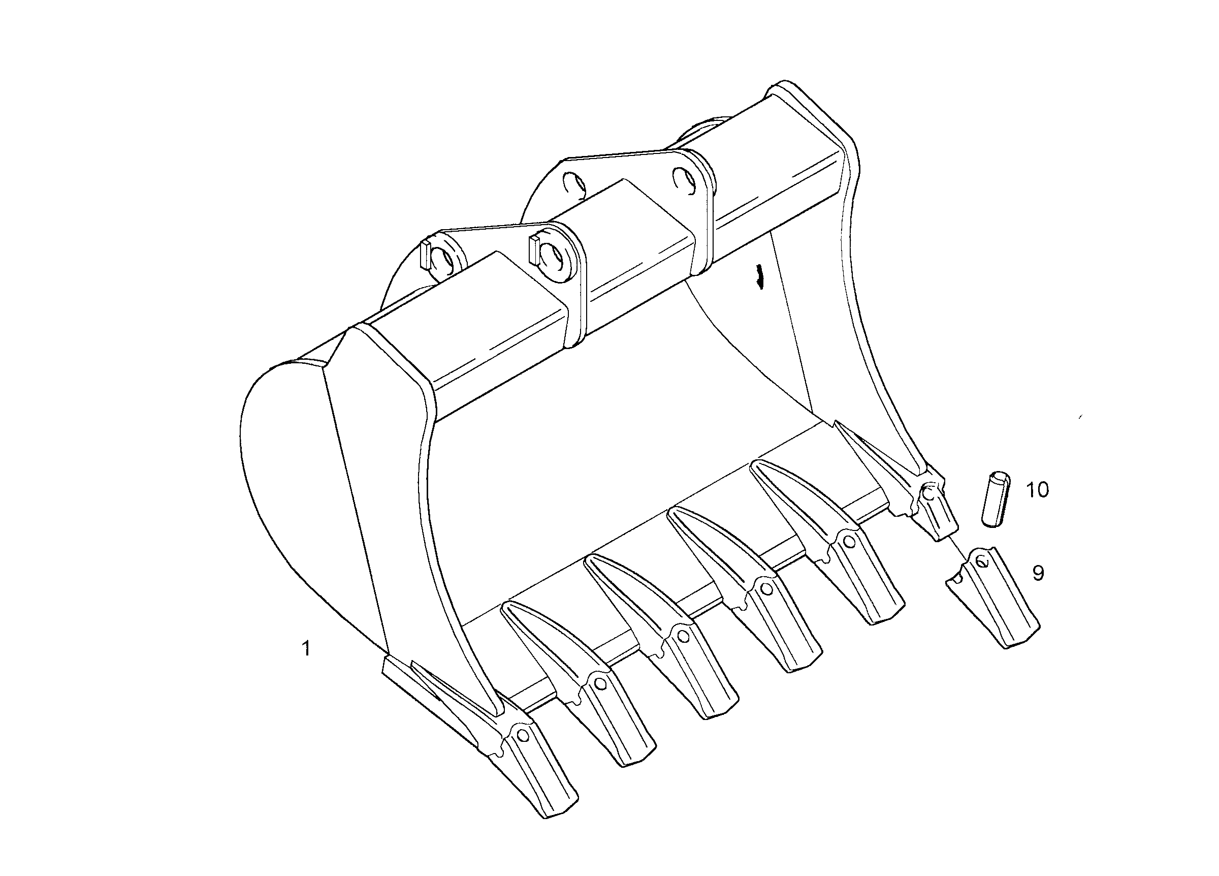 ЛОПАТА ОБРАТНАЯ 850mm 0,6m³ 9921462 LIEBHERR
