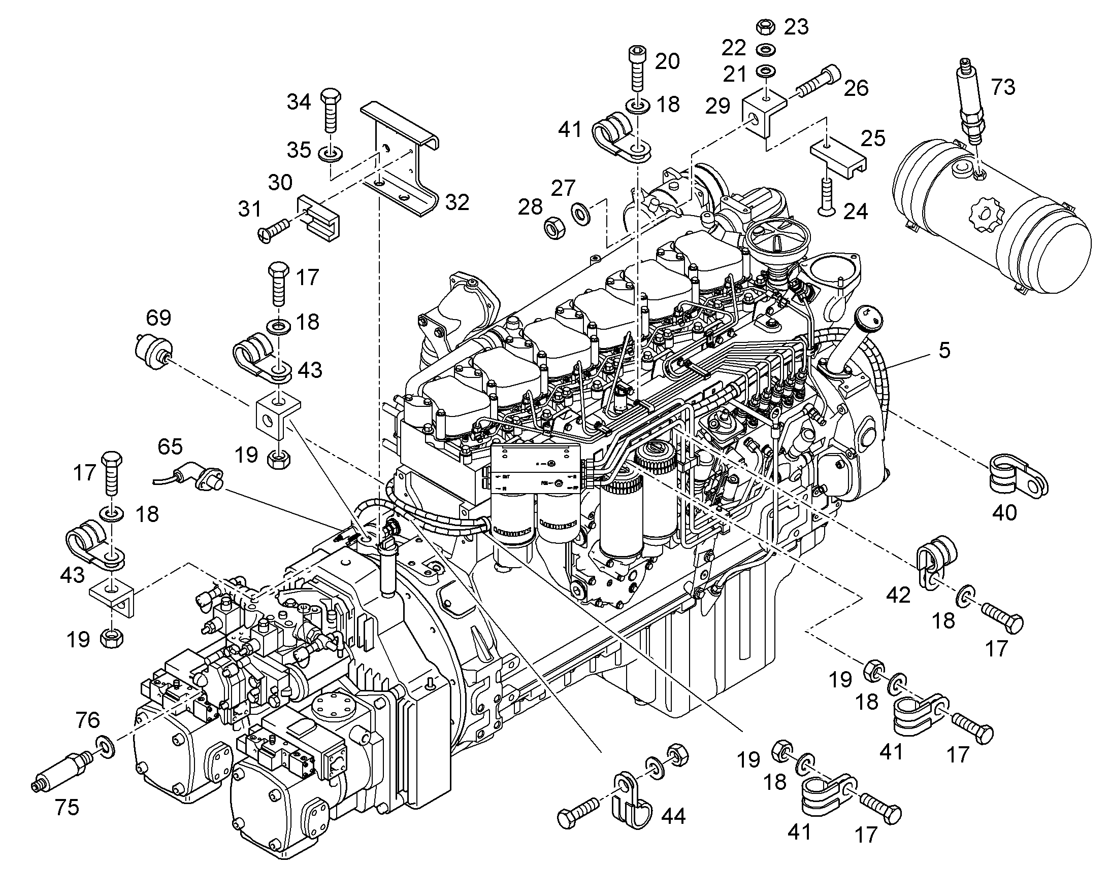 ЖГУТ КАБЕЛЕЙ ДВИГАТЕЛЬ 9878571 LIEBHERR