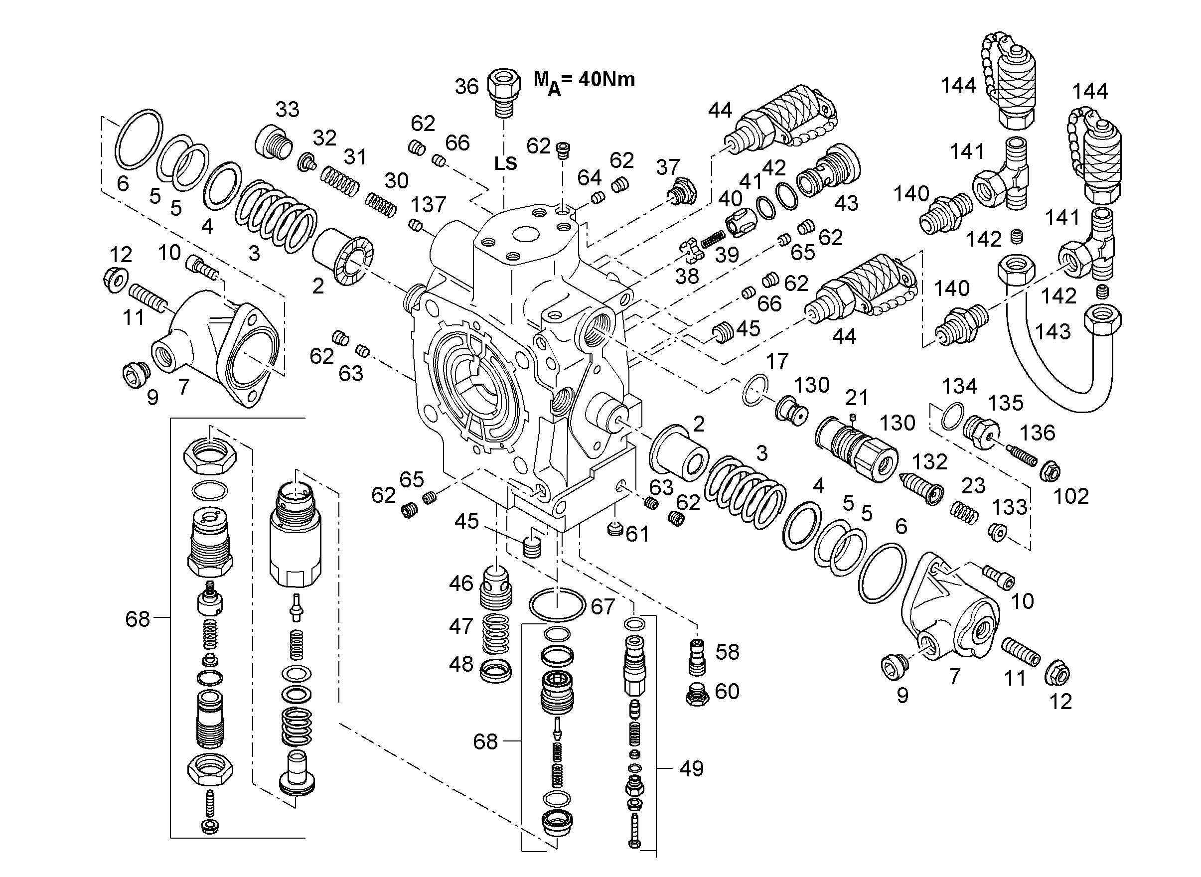 ГИЛЬЗА КЛАПАНА 7026934 LIEBHERR