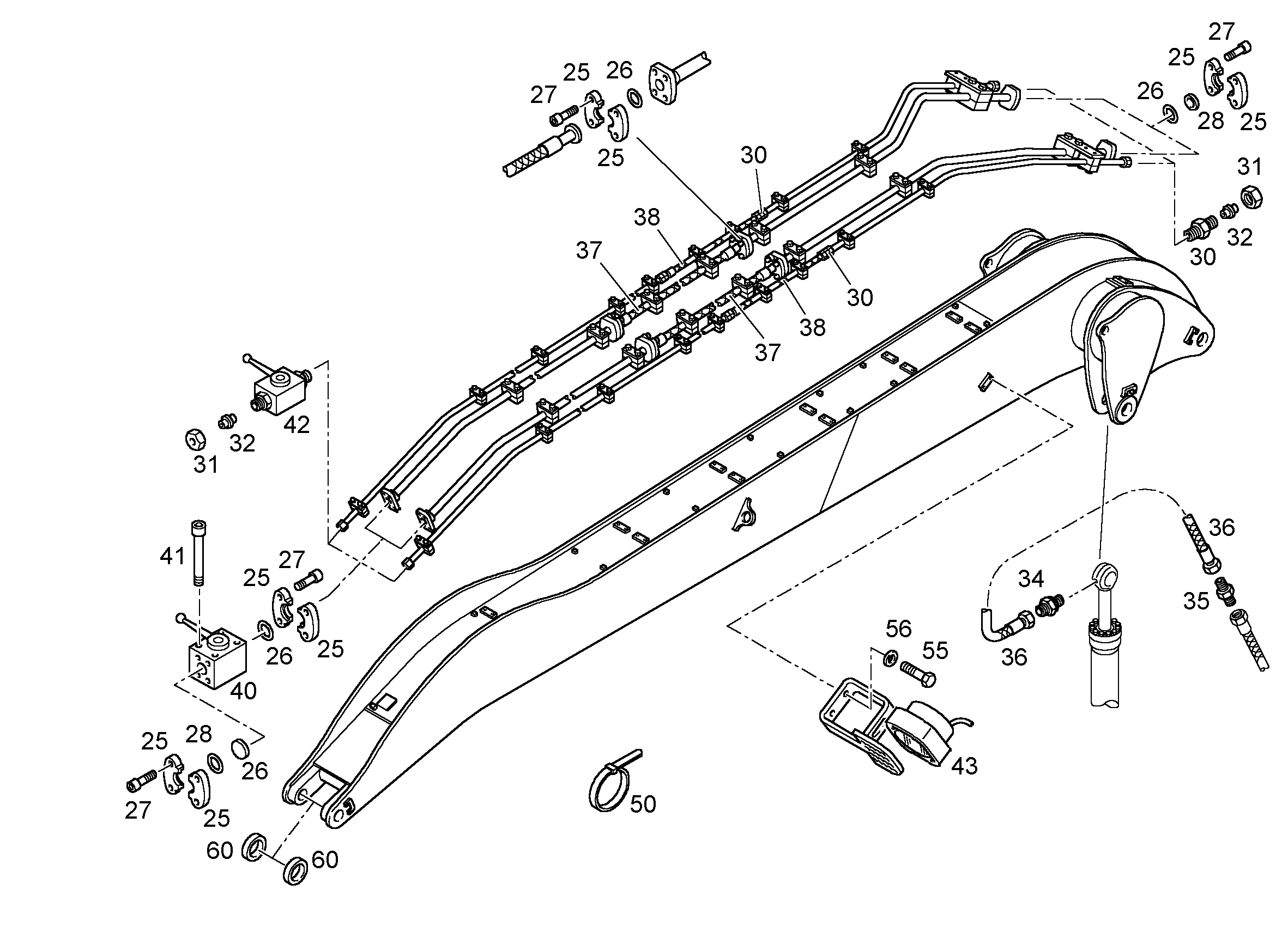 ШЛАНГ 12X1500 7015539 LIEBHERR