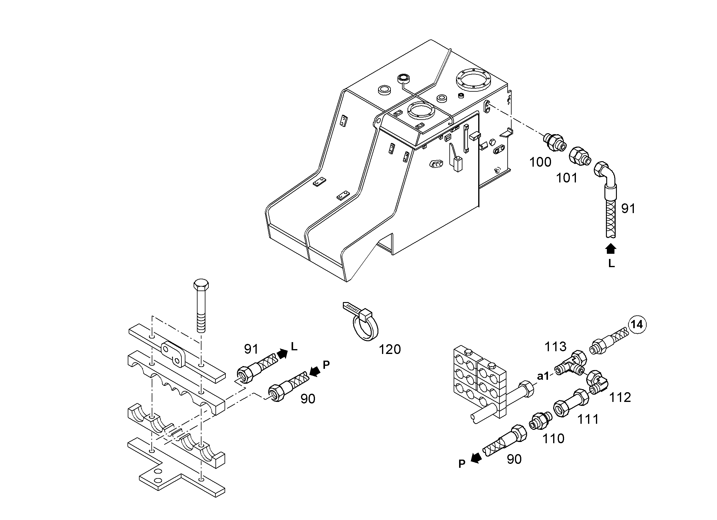 ШЛАНГ 12X2600 5609133 LIEBHERR