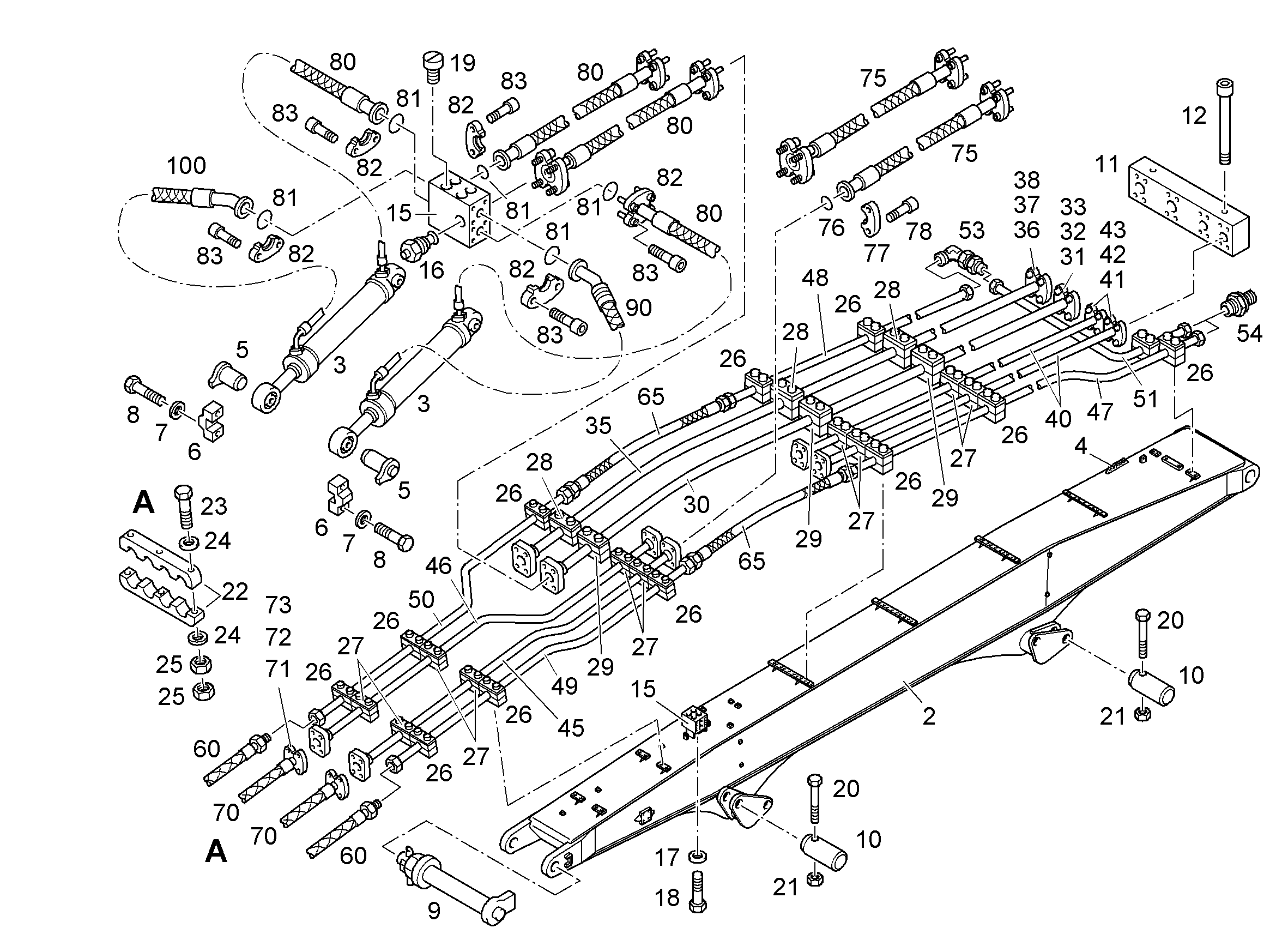 ПРОВОДКА МОНТАЖ AHS 9806545 LIEBHERR
