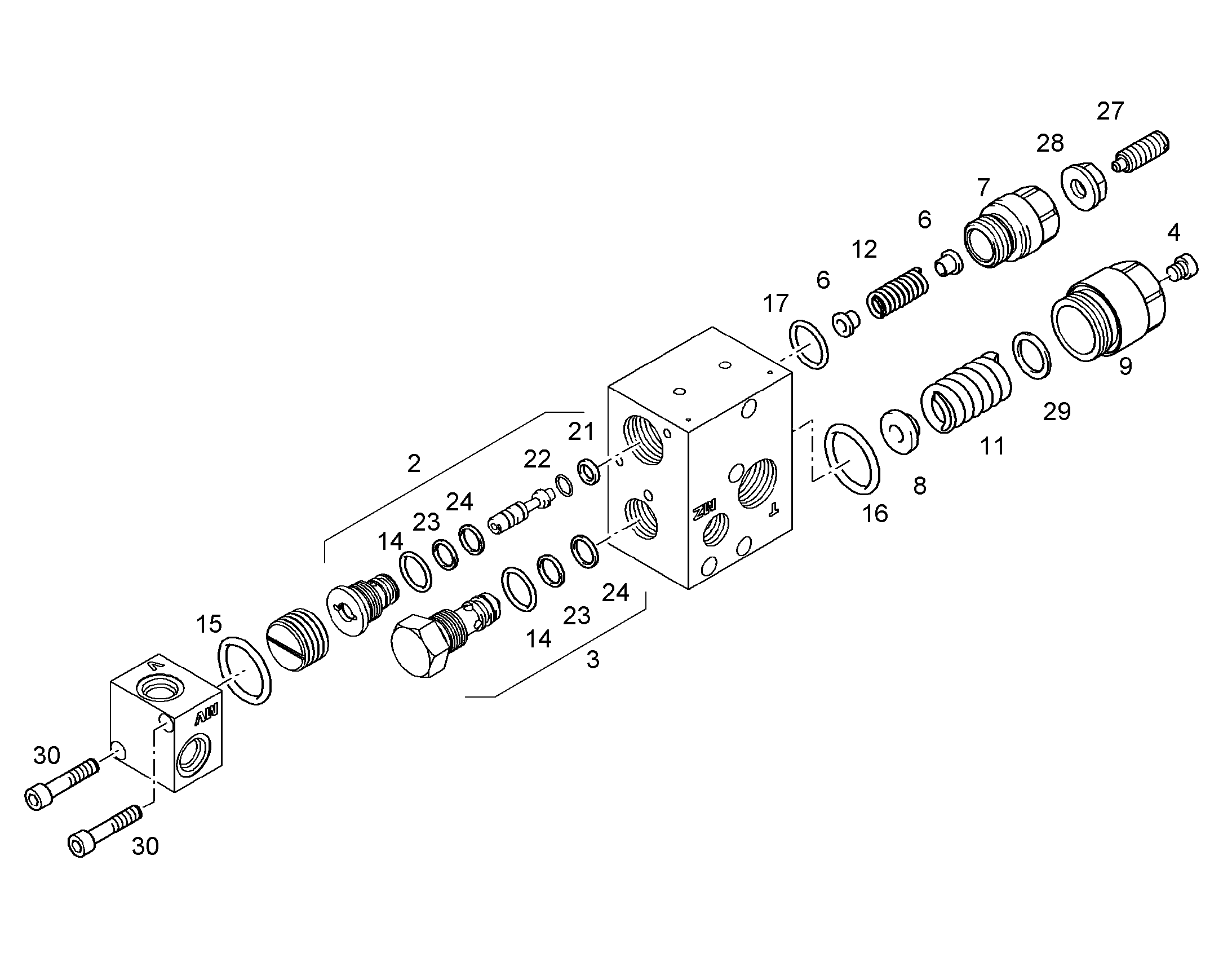 ШТИФТ РЕЗЬБОВОЙ M10X1X30 7029615 LIEBHERR