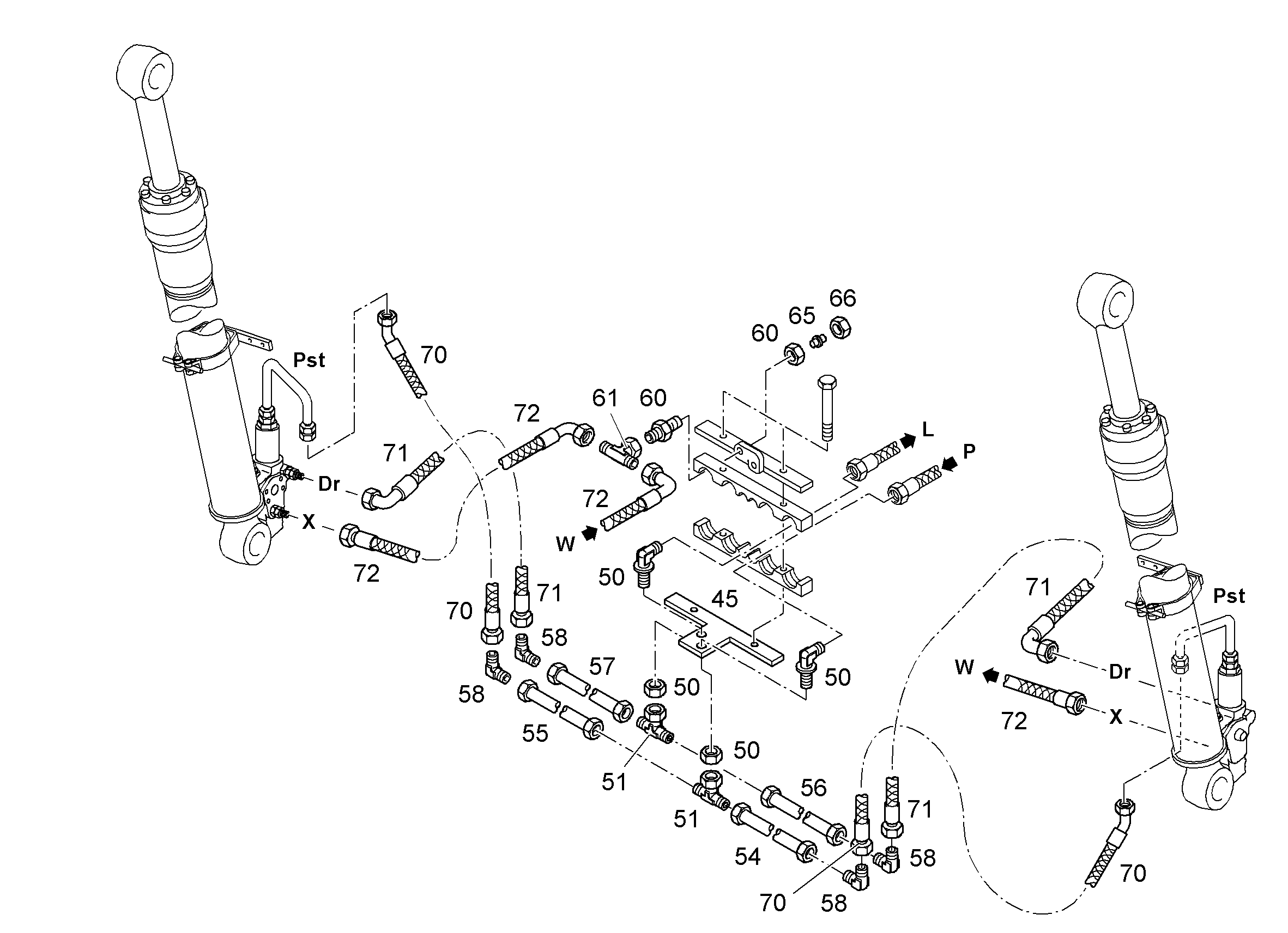 ШЛАНГ 12X550 7402282 LIEBHERR