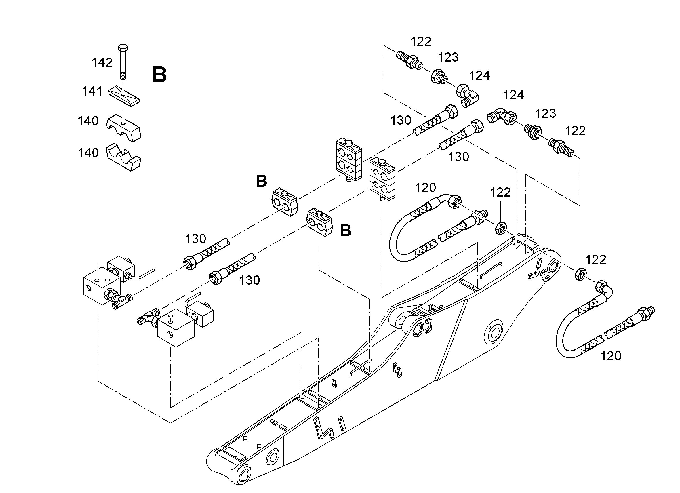 ШЛАНГ 10X2500 10009985 LIEBHERR