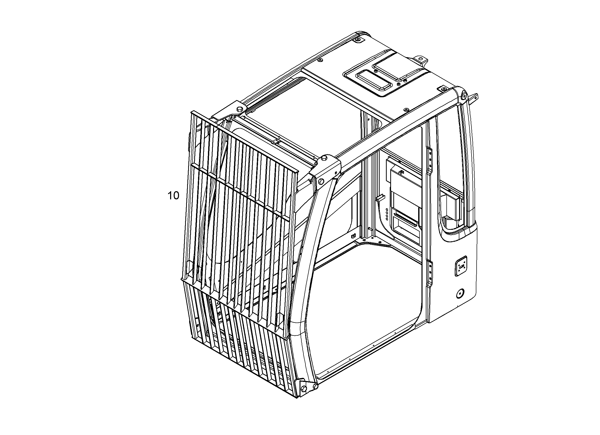 РЕШЕТКА ЗАЩИТНАЯ СПЕРЕДИ 7030258 LIEBHERR