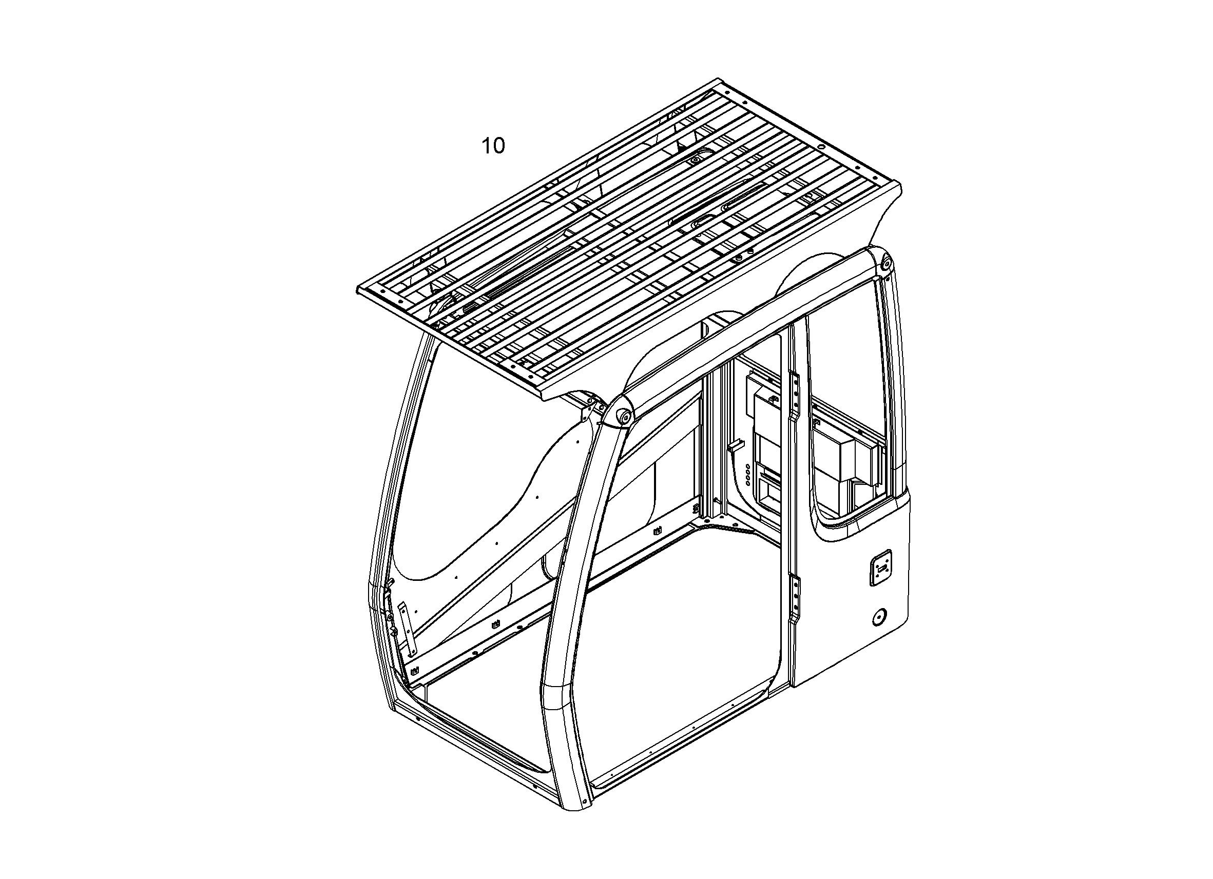 РЕШЕТКА ЗАЩИТНАЯ СВЕРХУ 10287584 LIEBHERR