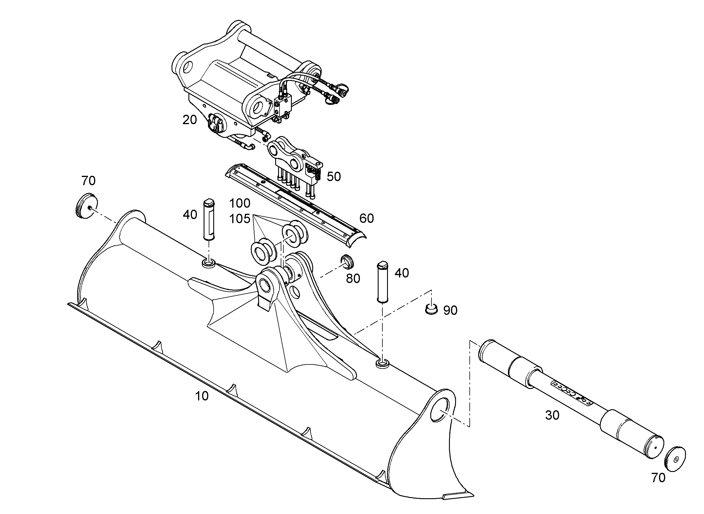 КОВШ КАНАВООЧИСТИТЕЛЯ 2400mm 0,85m³ 9283206 LIEBHERR
