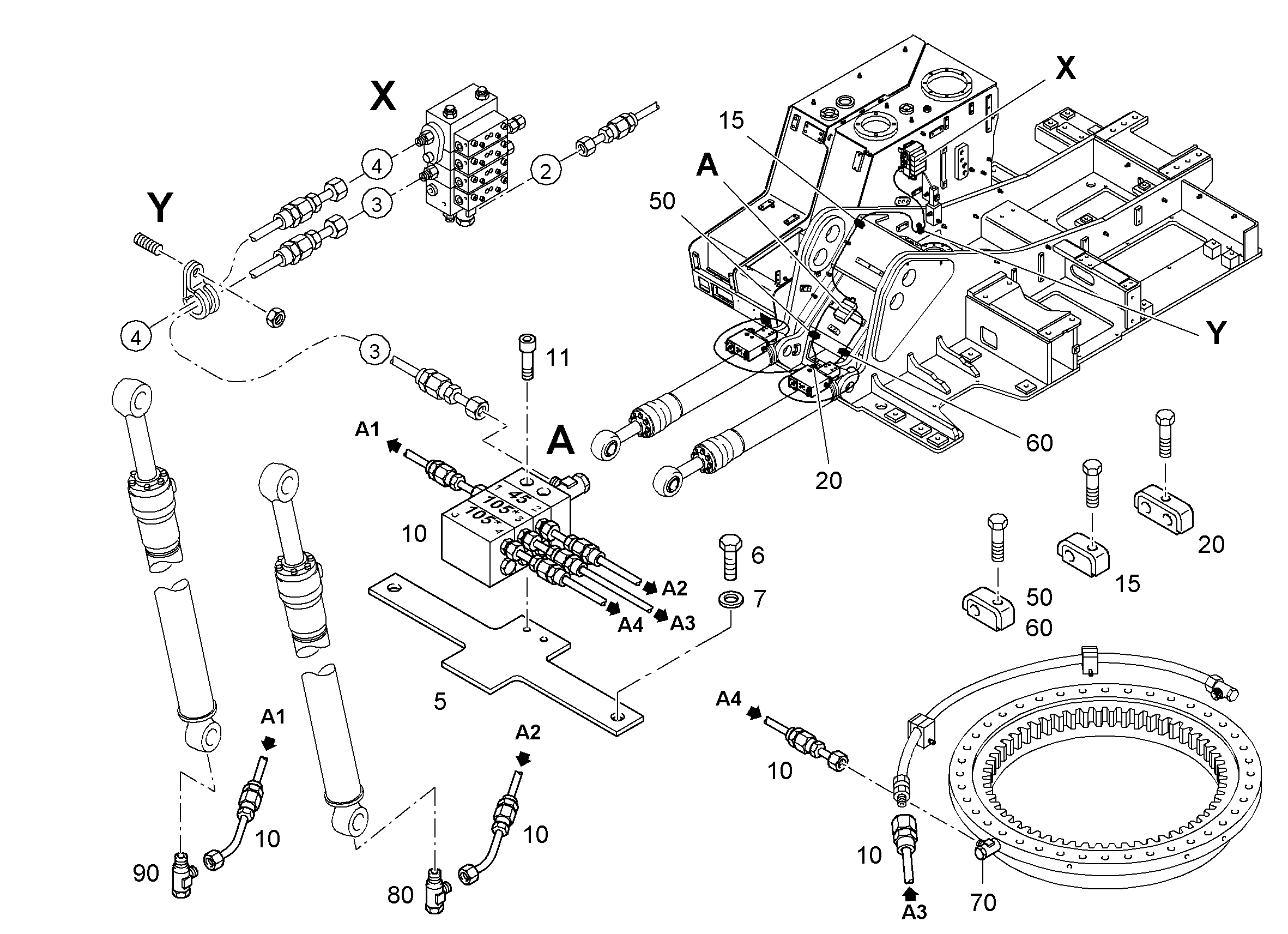 РАСПРЕДЕЛИТЕЛЬ MX-F 3/4 10027080 LIEBHERR