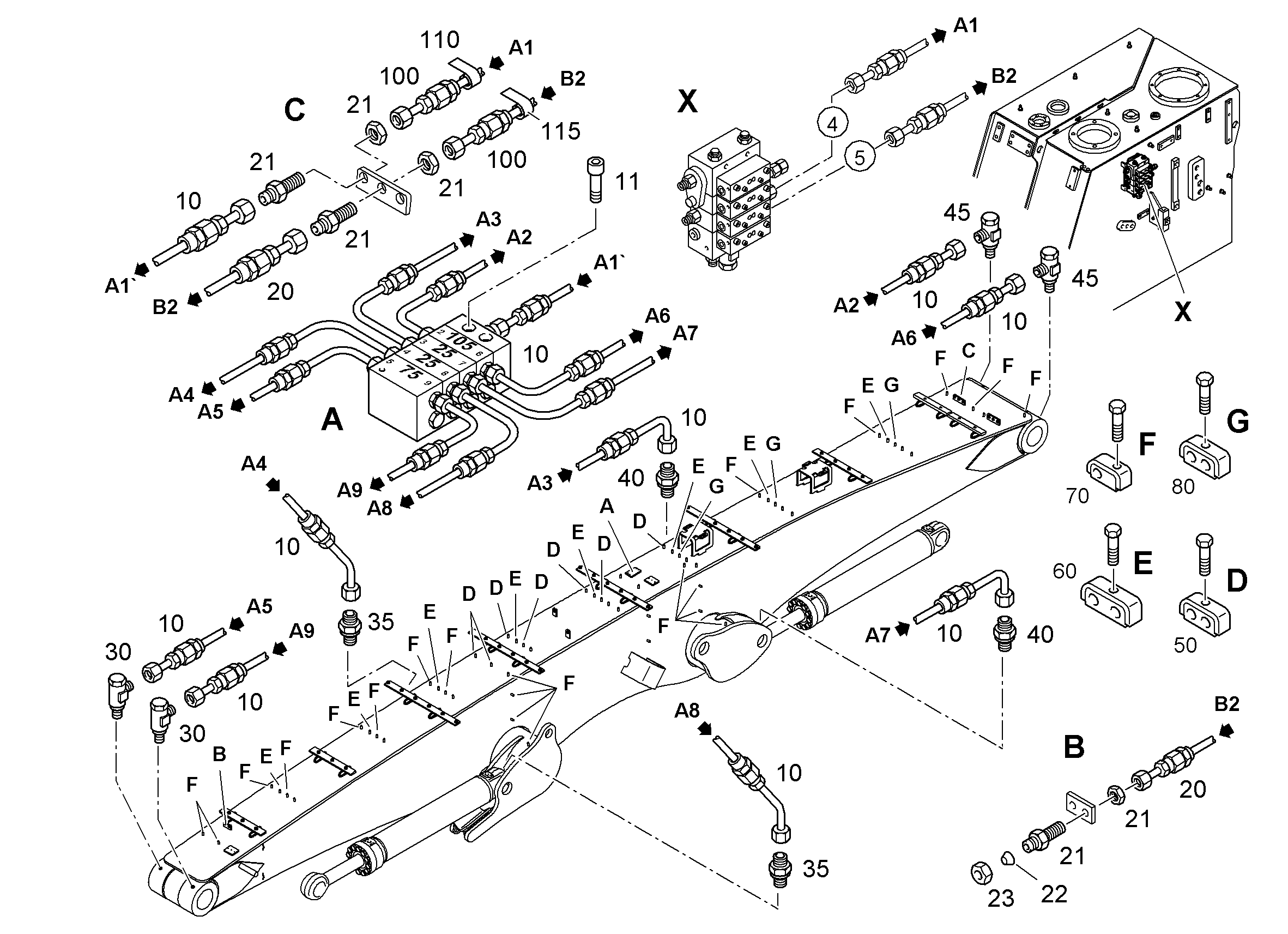 ШЛАНГ 6,3X685 10027078 LIEBHERR