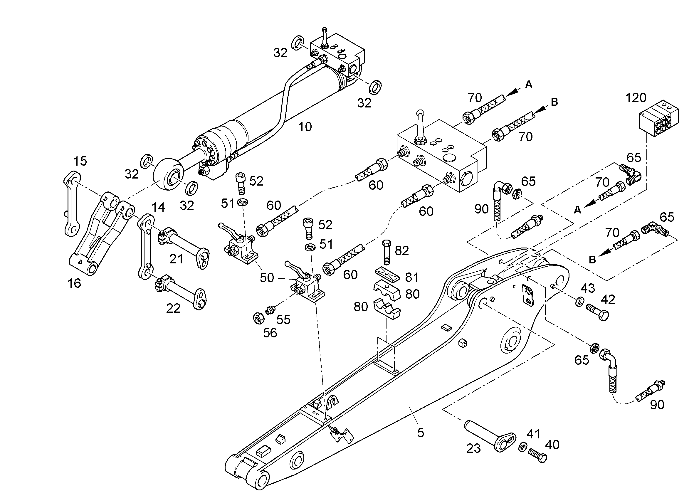 ГИДР.ЦИЛИНДР С РАСПРЕДЕЛИТЕЛЕМ 9287272 LIEBHERR